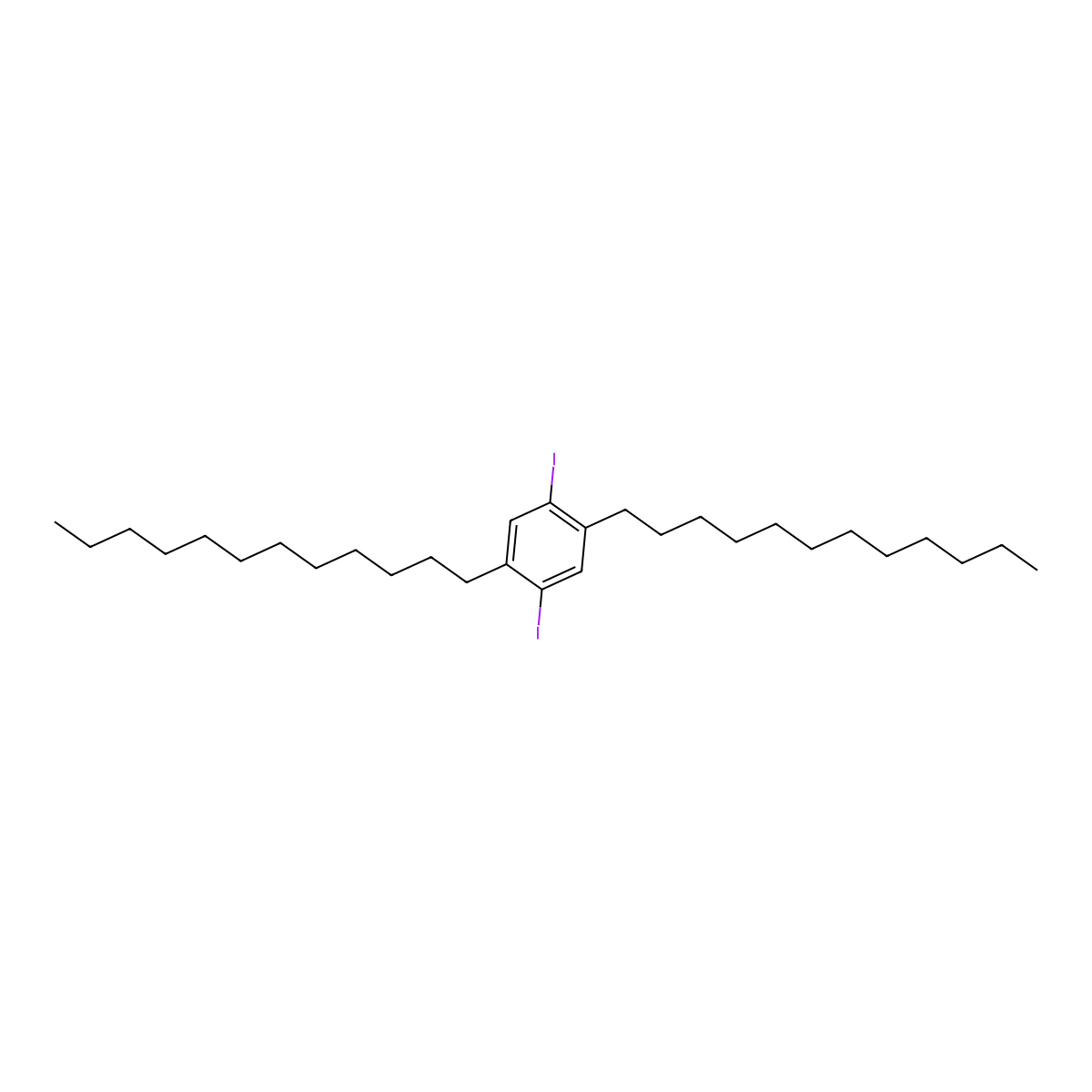 1,4-Didodecyl-2,5-diiodobenzene molecular structure, CAS 162715-93-7