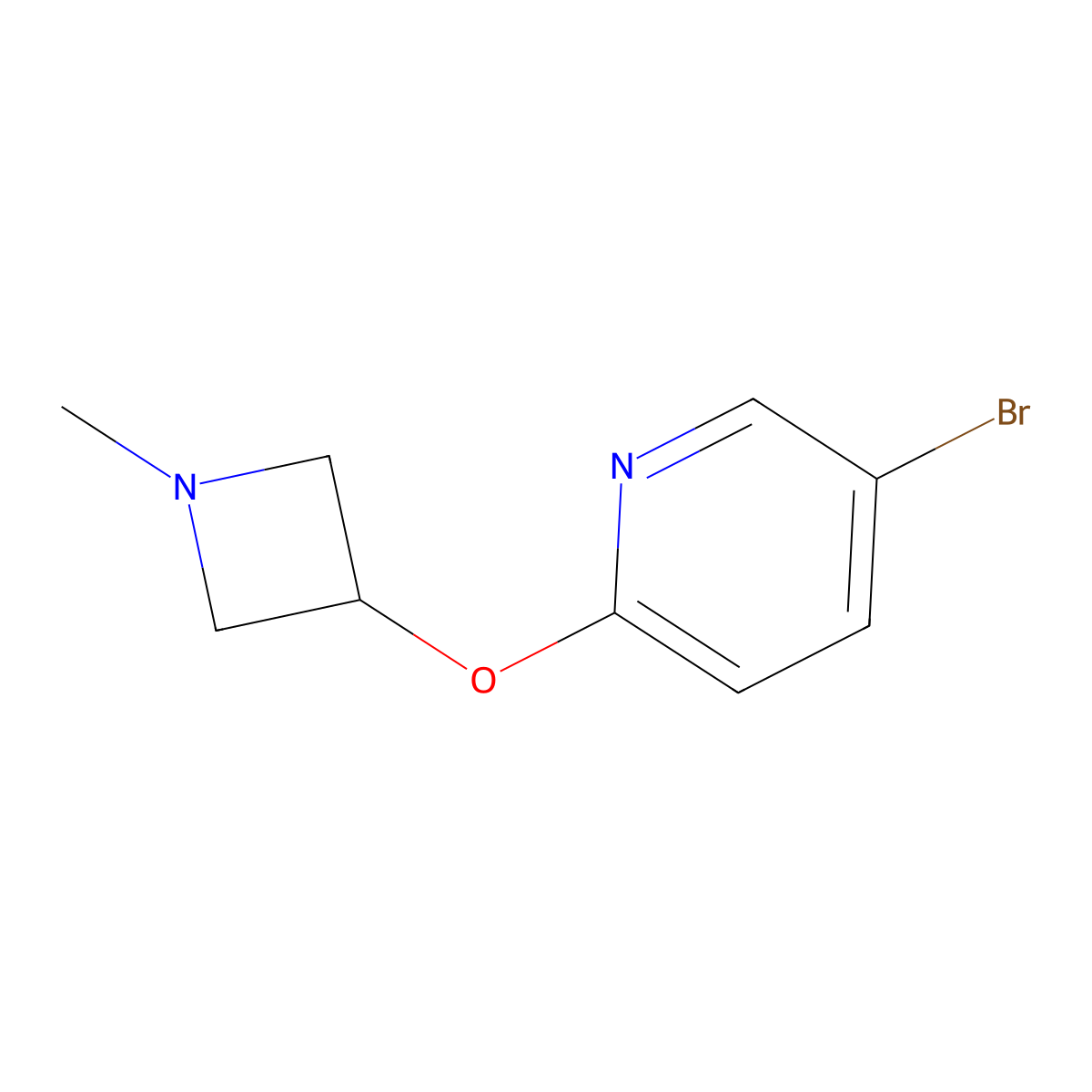 5-Bromo-2-[(1-methylazetidin-3-yl)oxy]pyridine molecular structure, CAS 1627158-81-9