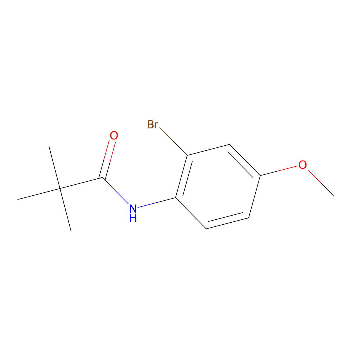 N-(2-bromo-4-methoxyphenyl)pivalamide molecular structure, CAS 1627167-93-4