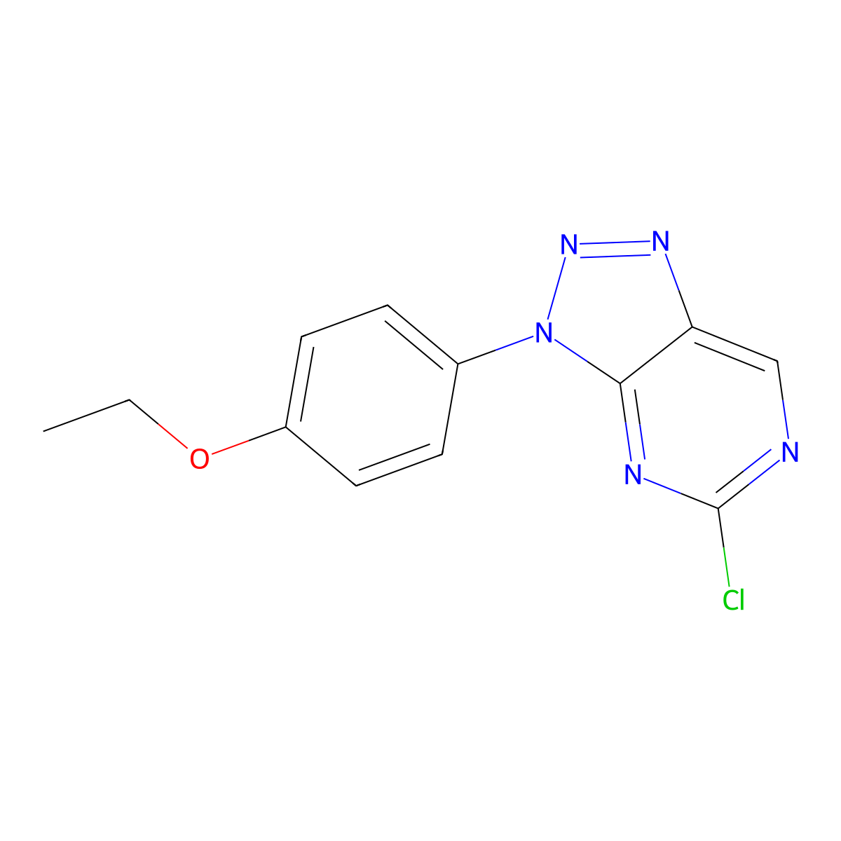 5-chloro-3-(4-ethoxyphenyl)-3H-[1,2,3]triazolo[4,5-d]pyrimidine molecular structure, CAS 1627180-59-9