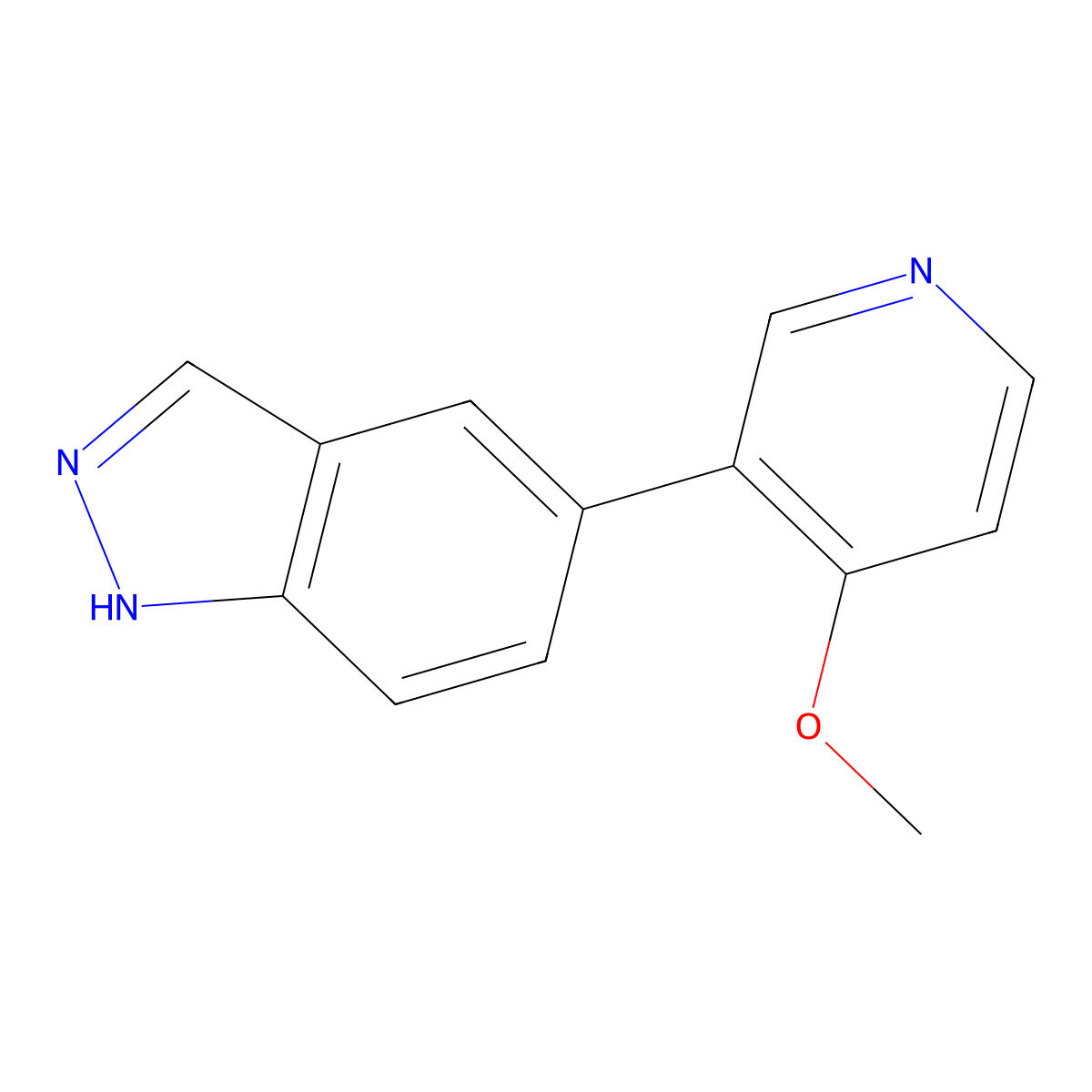 5-(4-Methoxy-3-pyridinyl)-1H-indazole molecular structure, CAS 1627196-47-7