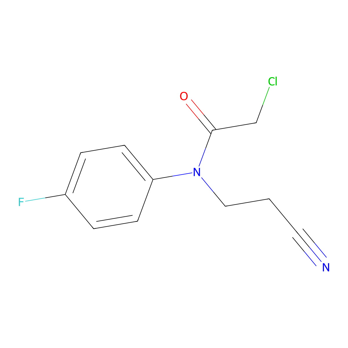 2-chloro-N-(2-cyanoethyl)-N-(4-fluorophenyl)acetamide molecular structure, CAS 16272-47-2