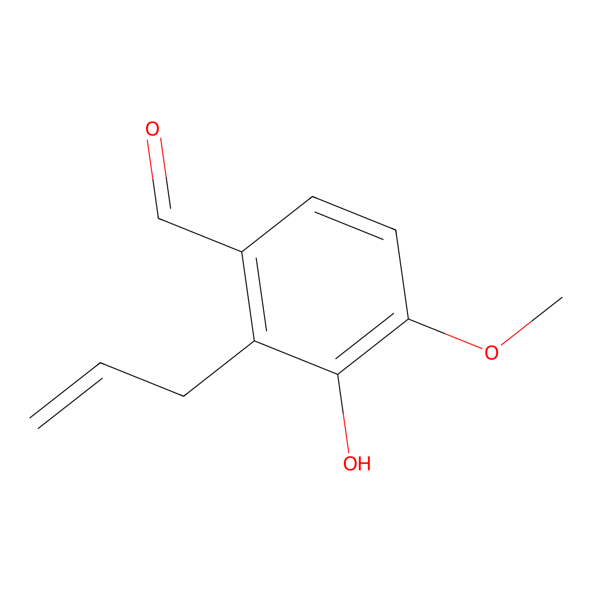 2-Allyl-3-hydroxy-4-methoxybenzaldehyde molecular structure, CAS 16273-13-5