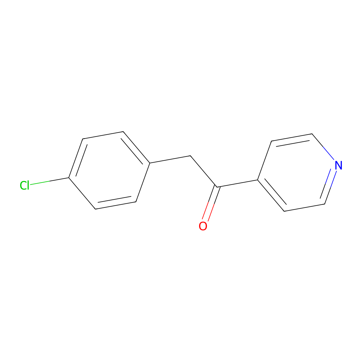 2-(4-Chlorophenyl)-1-(4-pyridinyl)ethanone molecular structure, CAS 16273-84-0