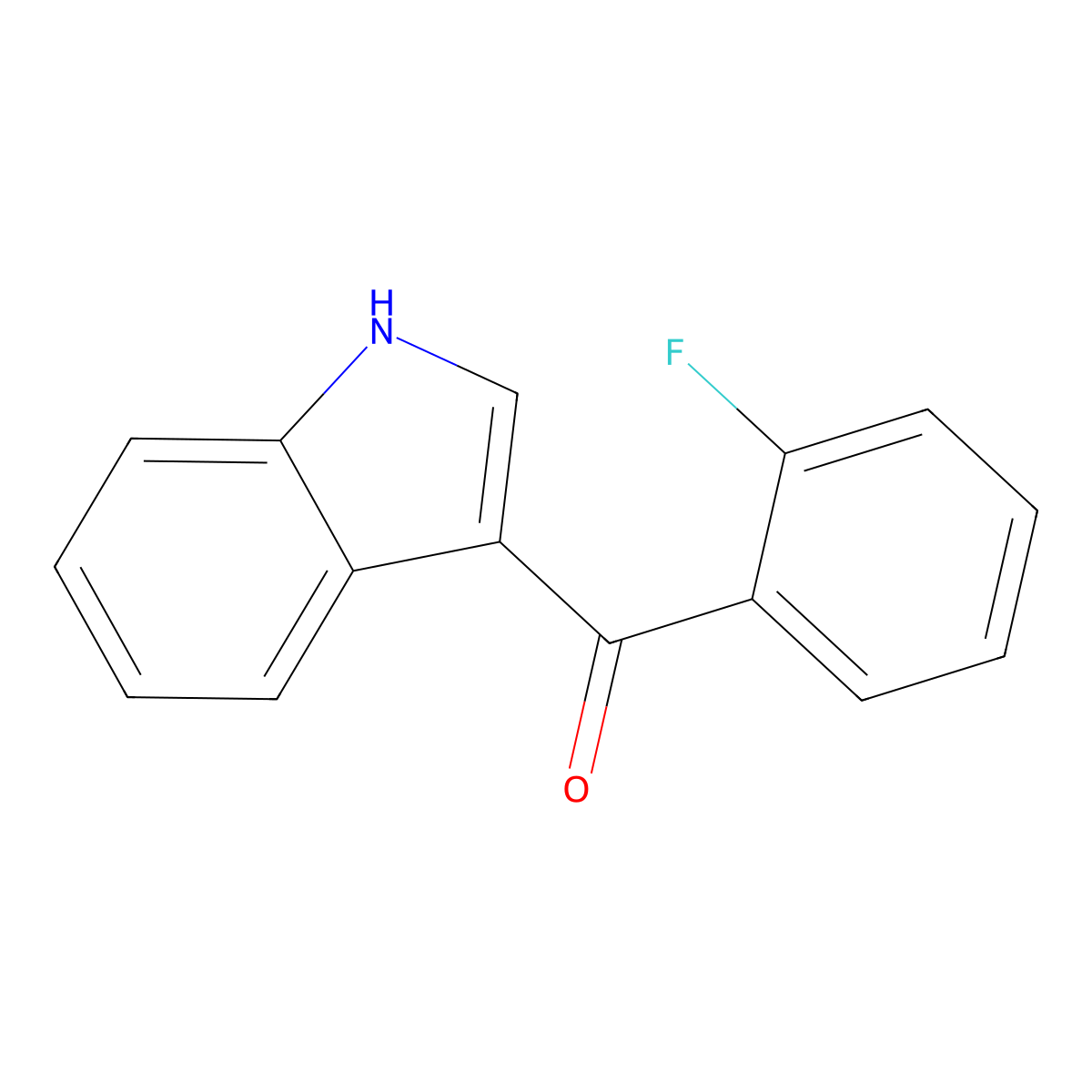 (2-fluorophenyl)(1H-indol-3-yl)methanone molecular structure, CAS 16273-87-3