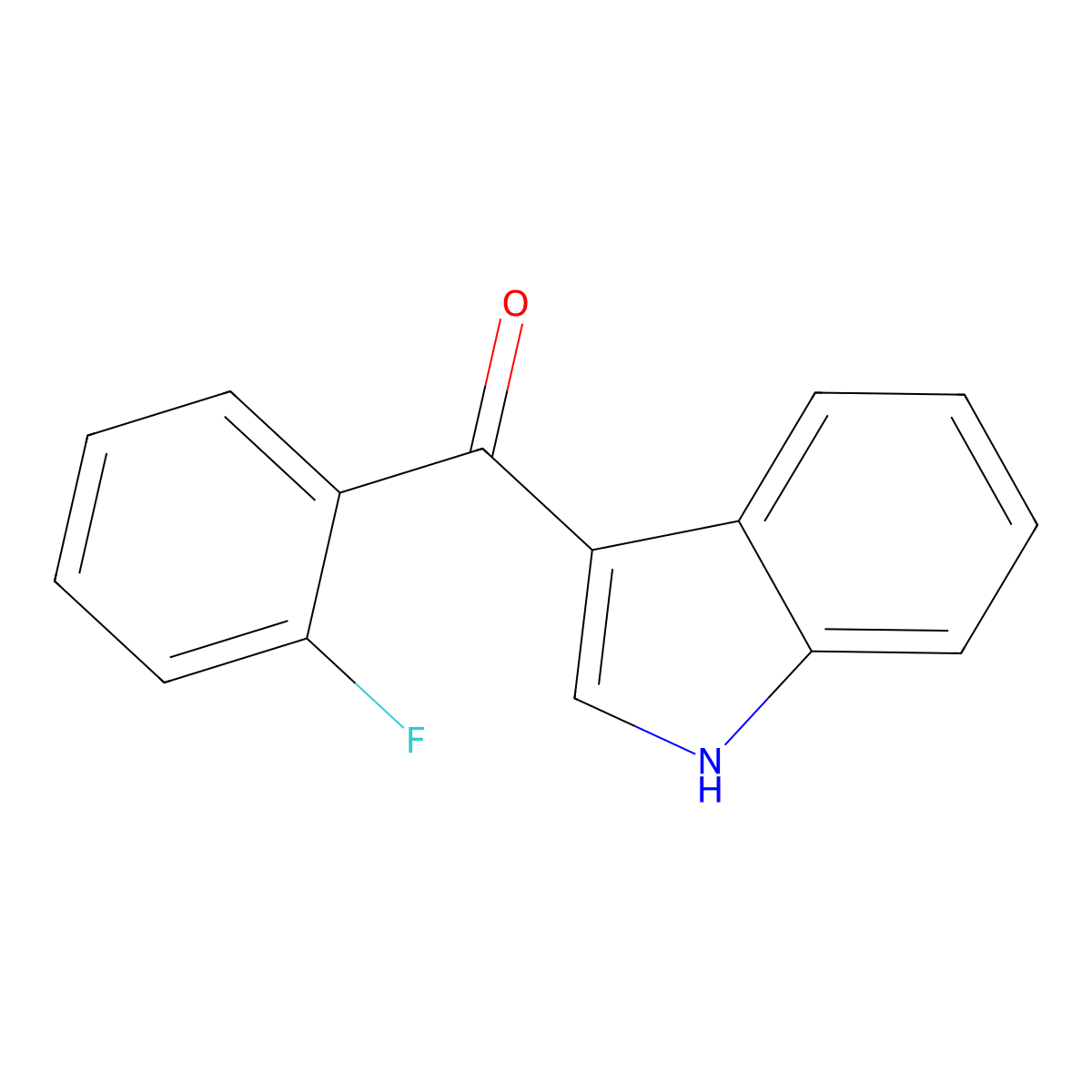 (2-fluorophenyl)(1H-indol-3-yl)methanone molecular structure, CAS 16273-87-3