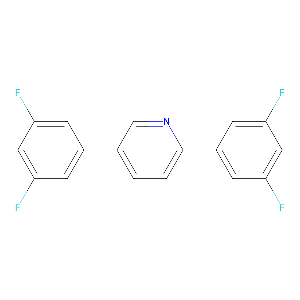 2,5-Bis(3,5-difluorophenyl)pyridine molecular structure, CAS 1627313-24-9