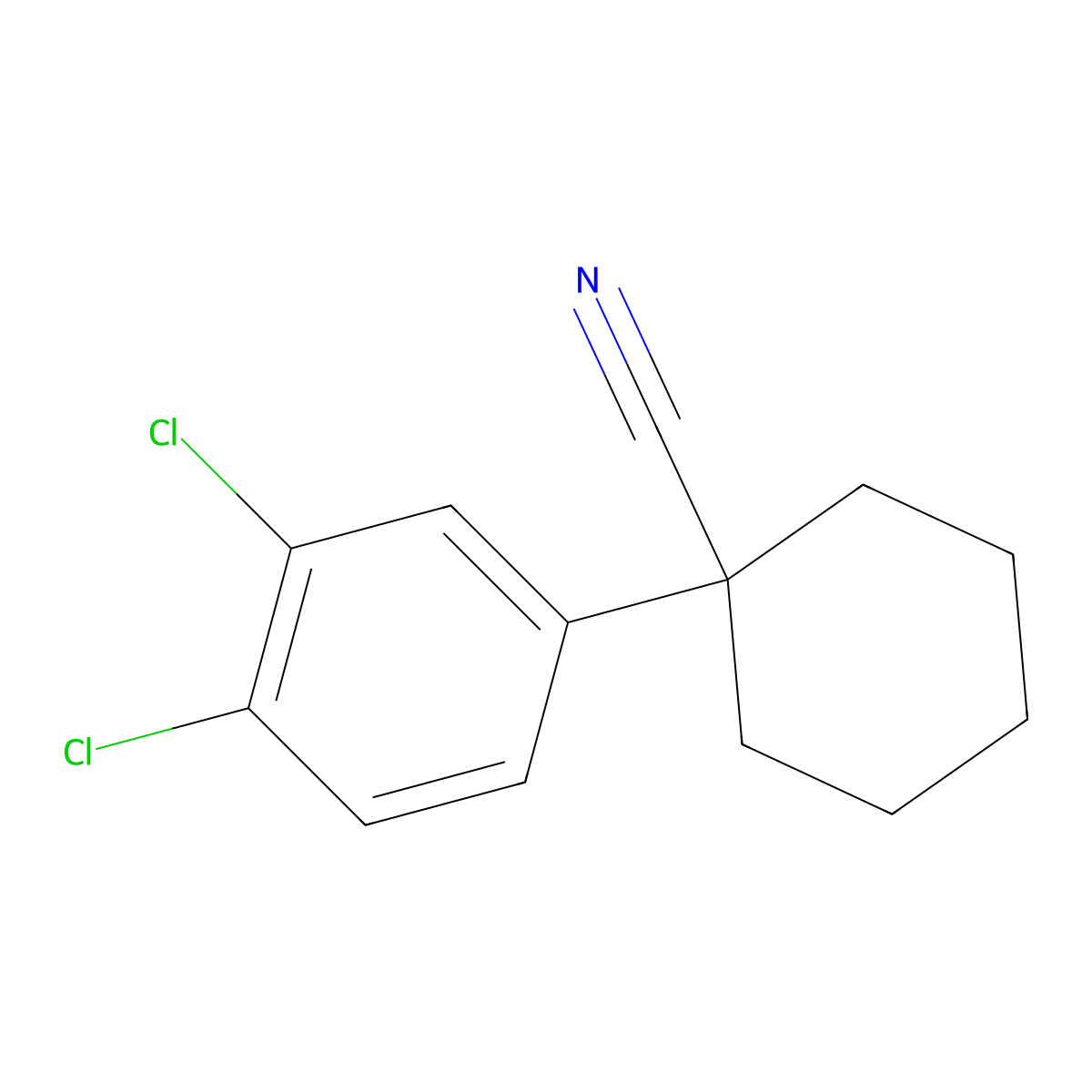 1-(3,4-Dichlorophenyl)cyclohexanecarbonitrile molecular structure, CAS 162732-99-2