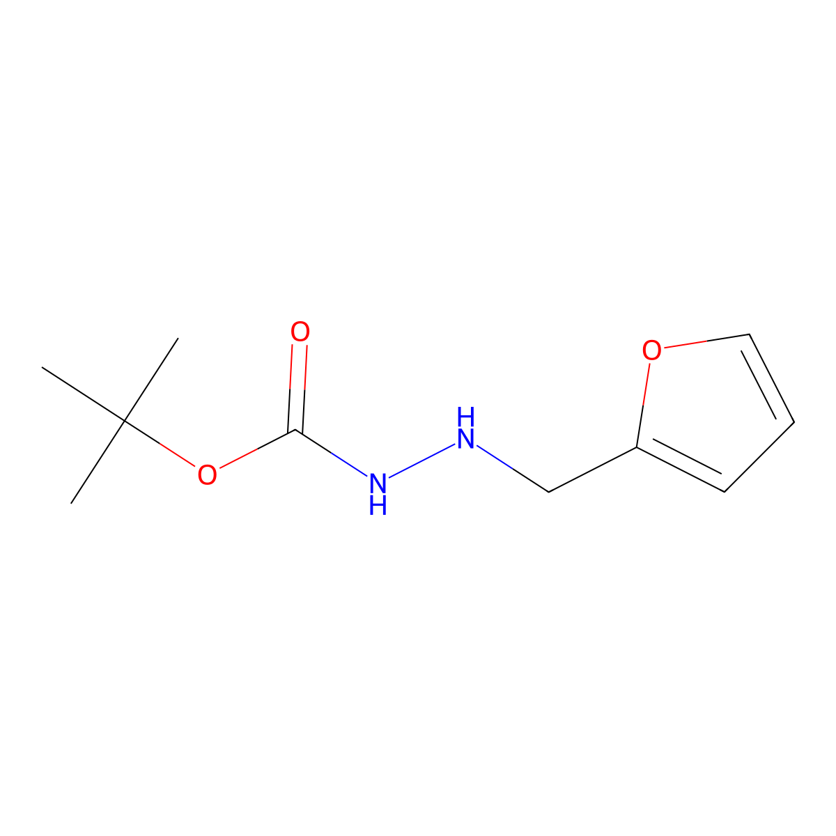 tert-Butyl 2-(furan-2-ylmethyl)hydrazinecarboxylate molecular structure, CAS 162739-66-4