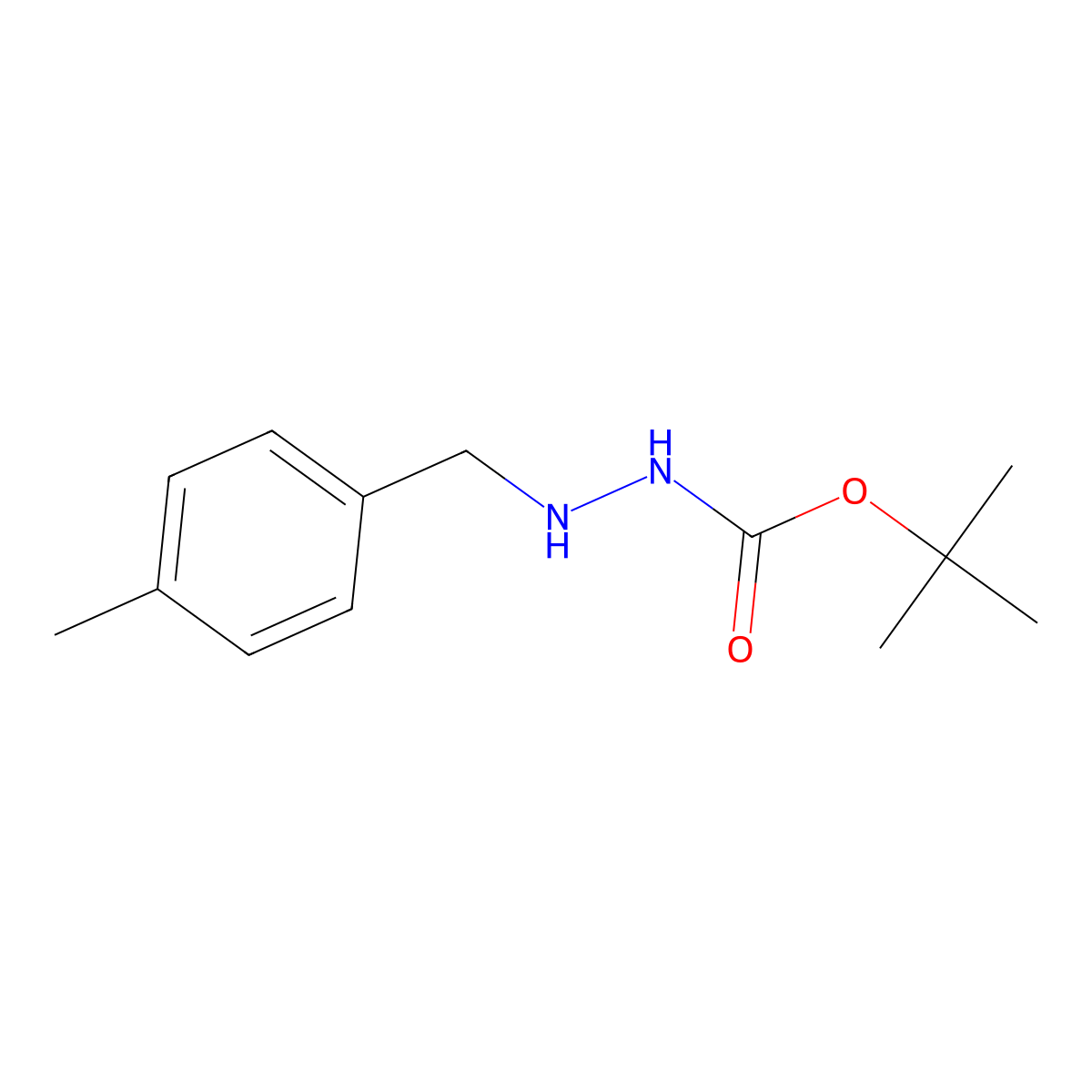 tert-Butyl 2-(4-methylbenzyl)hydrazinecarboxylate molecular structure, CAS 162739-90-4