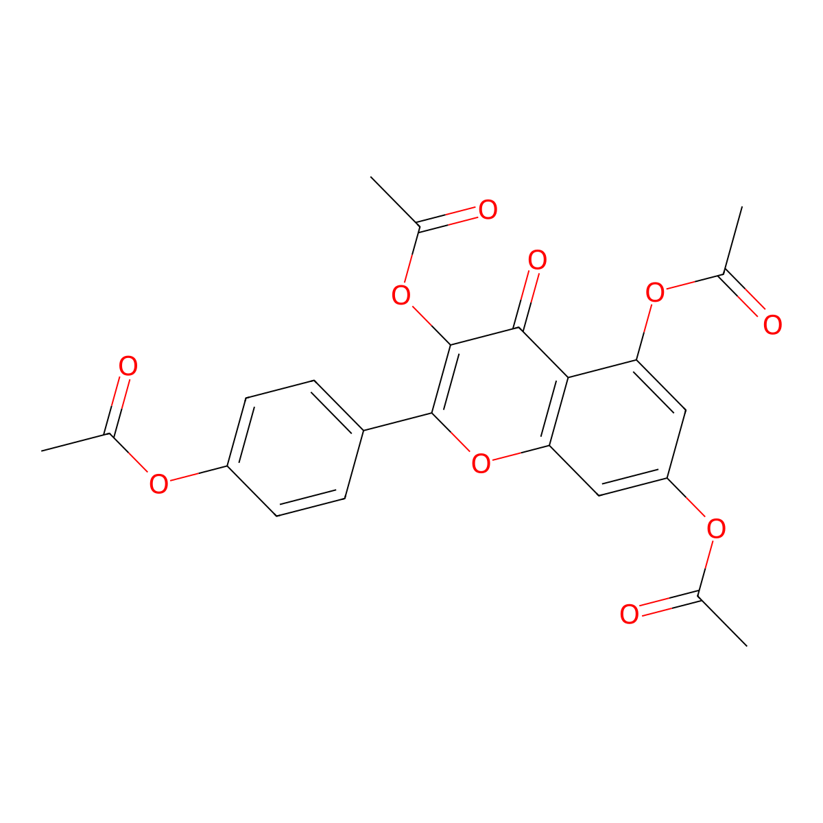 Kaempferol Tetraacetate molecular structure, CAS 16274-11-6