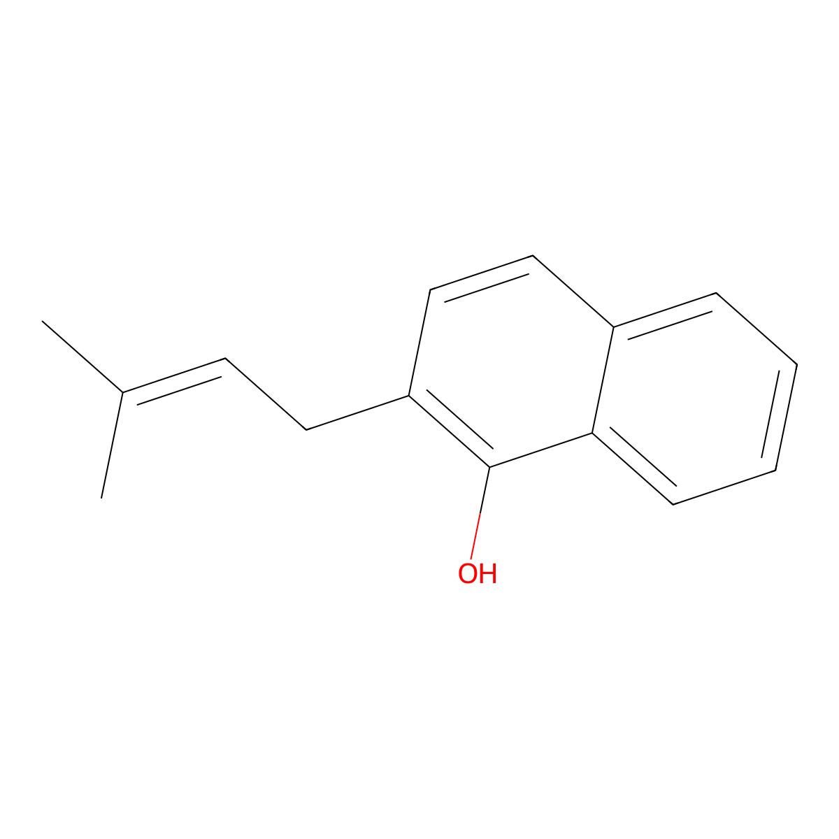 1-Hydroxy-2-prenylnaphthalene molecular structure, CAS 16274-34-3