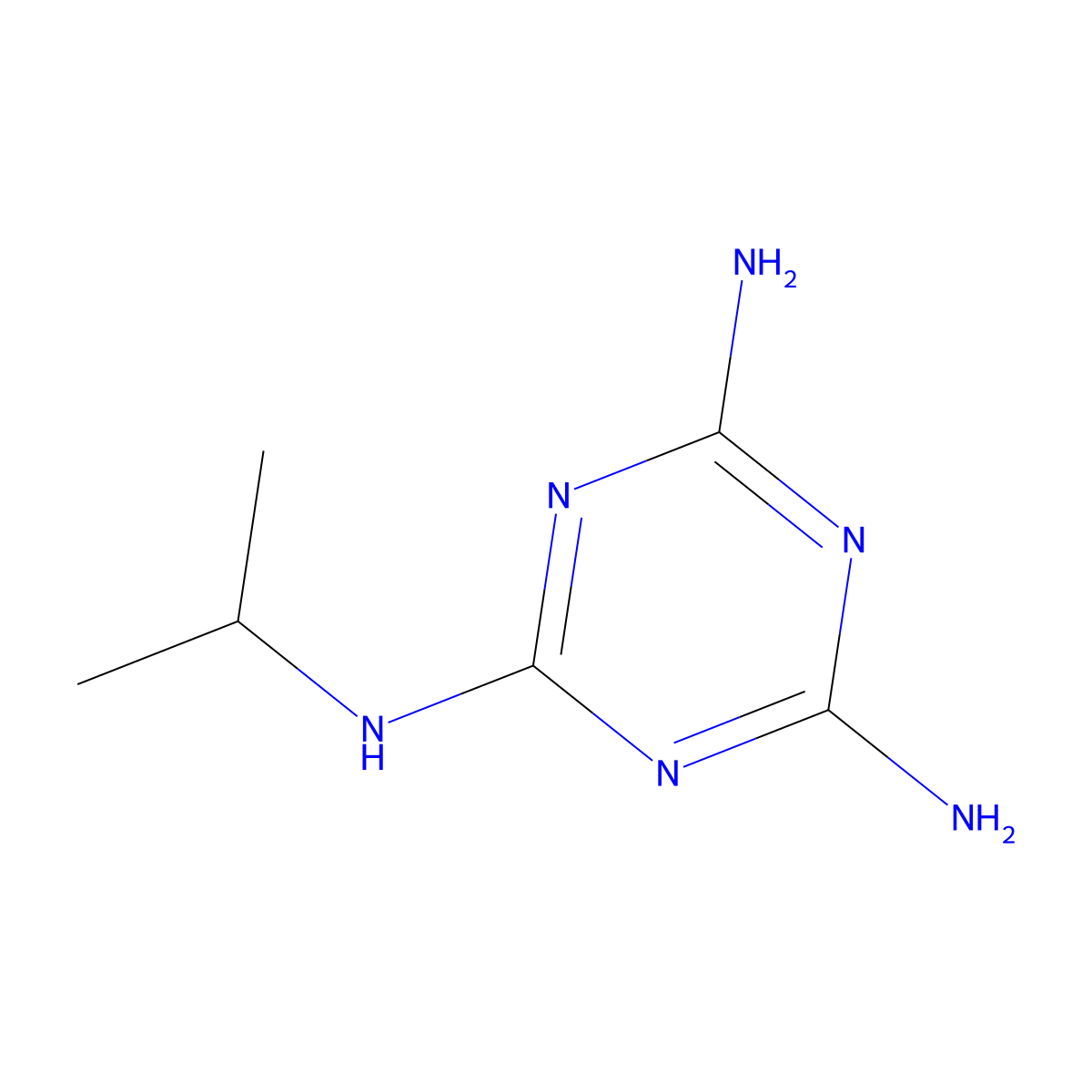 N~2~-(Propan-2-yl)-1,3,5-triazine-2,4,6-triamine molecular structure, CAS 16274-81-0