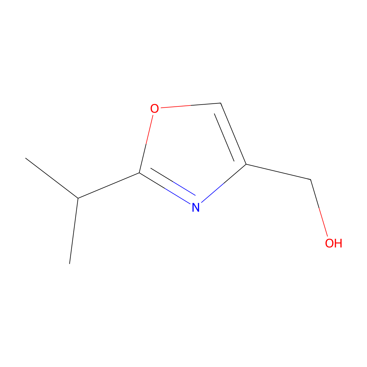 (2-Isopropyl-1,3-oxazol-4-yl)methanol molecular structure, CAS 162740-03-6
