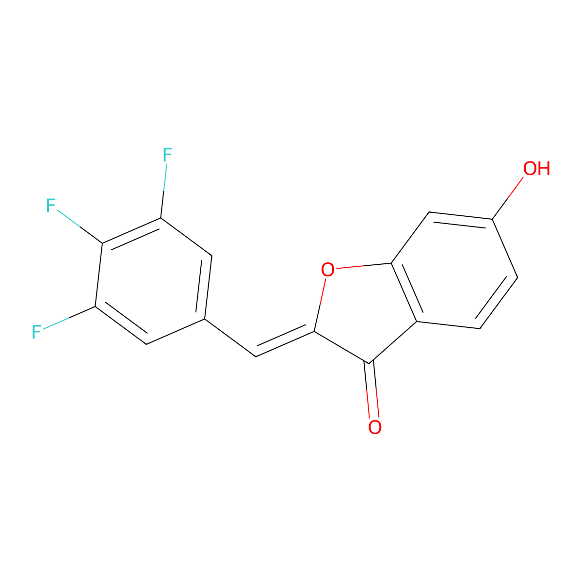 (2Z)-6-hydroxy-2-(3,4,5-trifluorobenzylidene)-1-benzofuran-3(2H)-one molecular structure, CAS 1627411-97-5