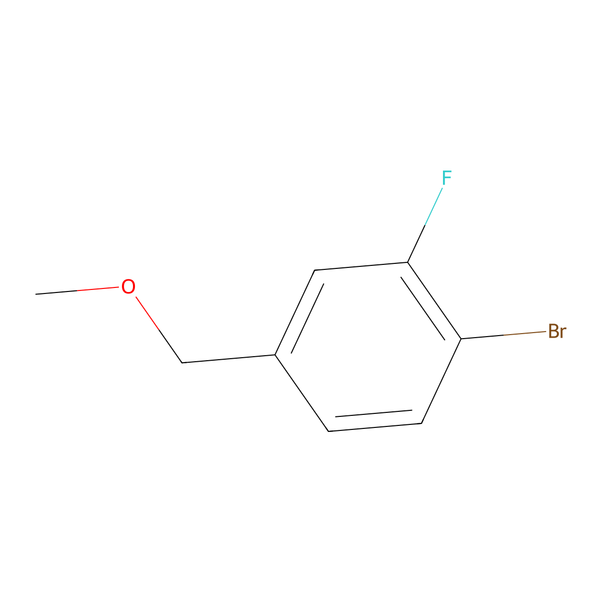 1-Bromo-2-fluoro-4-(methoxymethyl)benzene molecular structure, CAS 162744-47-0