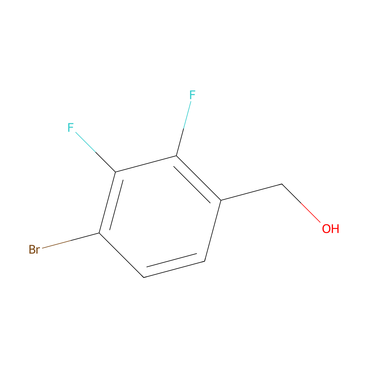 (4-Bromo-2,3-difluorophenyl)methanol molecular structure, CAS 162744-55-0