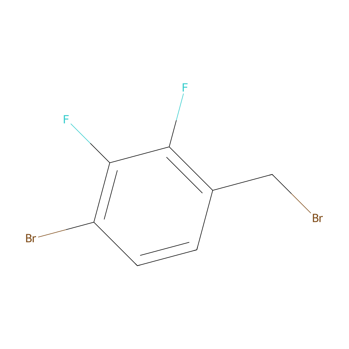 1-Bromo-4-(bromomethyl)-2,3-difluorobenzene molecular structure, CAS 162744-56-1