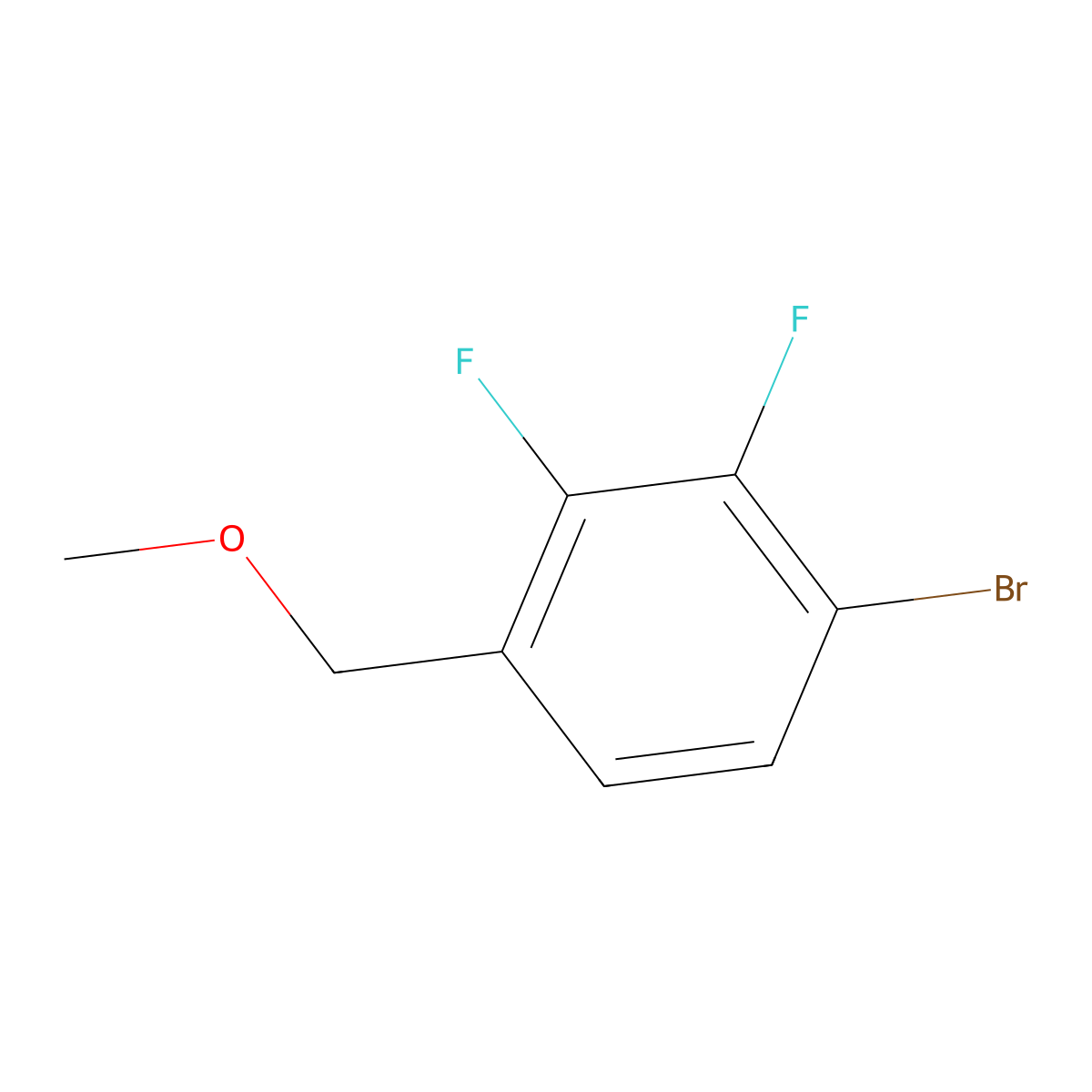 1-Bromo-2,3-difluoro-4-(methoxymethyl)benzene molecular structure, CAS 162744-57-2