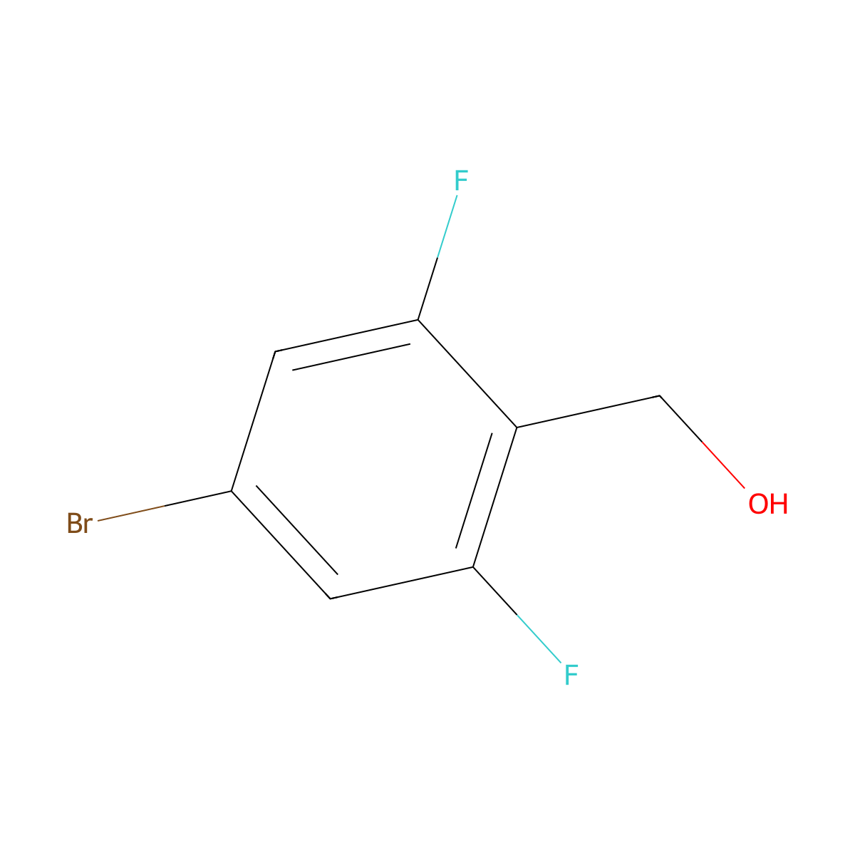 4-Bromo-2,6-difluorobenzyl alcohol molecular structure, CAS 162744-59-4