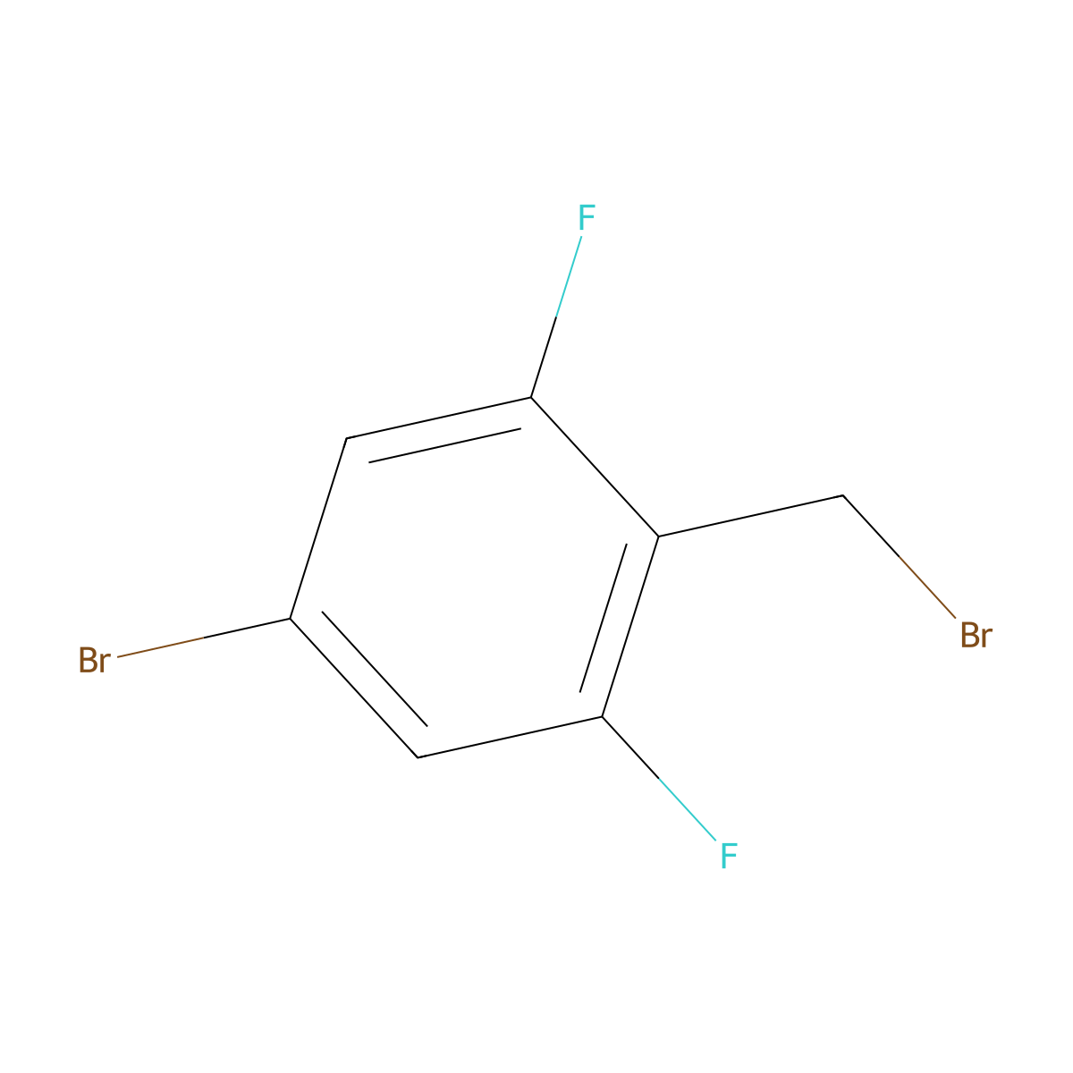 5-Bromo-2-(bromomethyl)-1,3-difluorobenzene molecular structure, CAS 162744-60-7