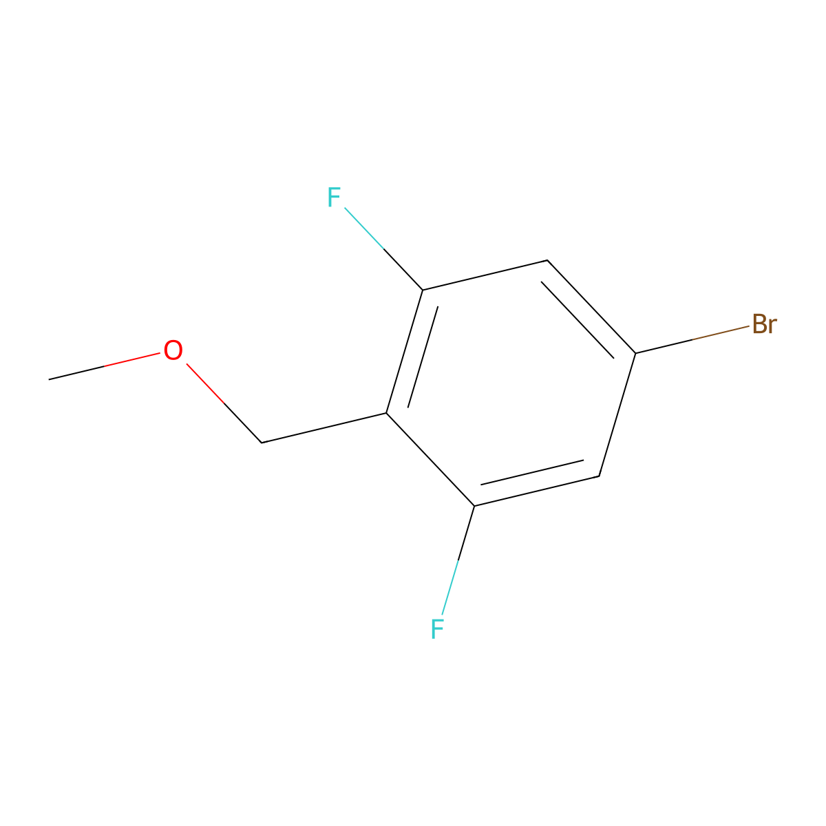 5-Bromo-1,3-difluoro-2-(methoxymethyl)benzene molecular structure, CAS 162744-61-8
