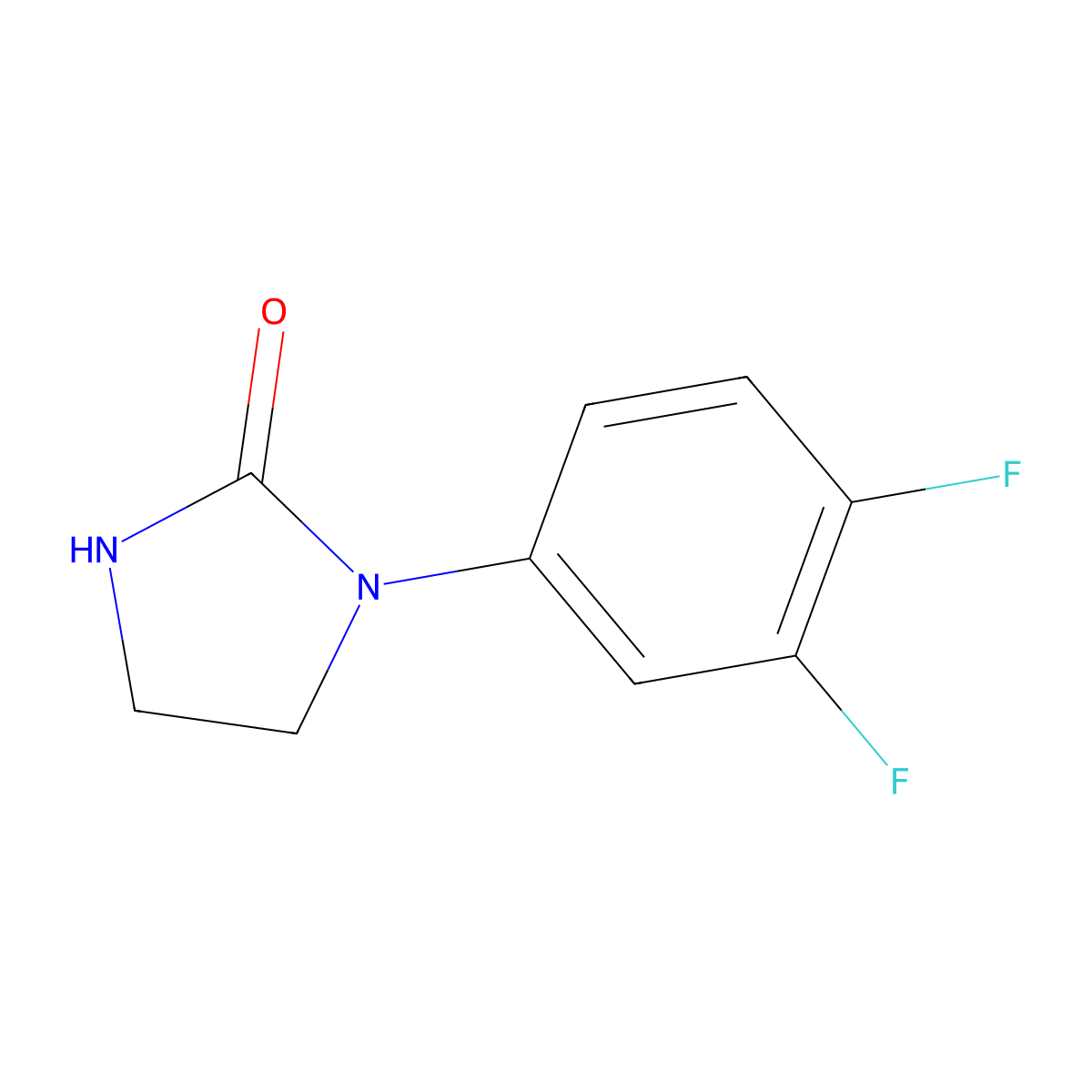 1-(3,4-Difluorophenyl)-imidazolidin-2-one molecular structure, CAS 162748-23-4
