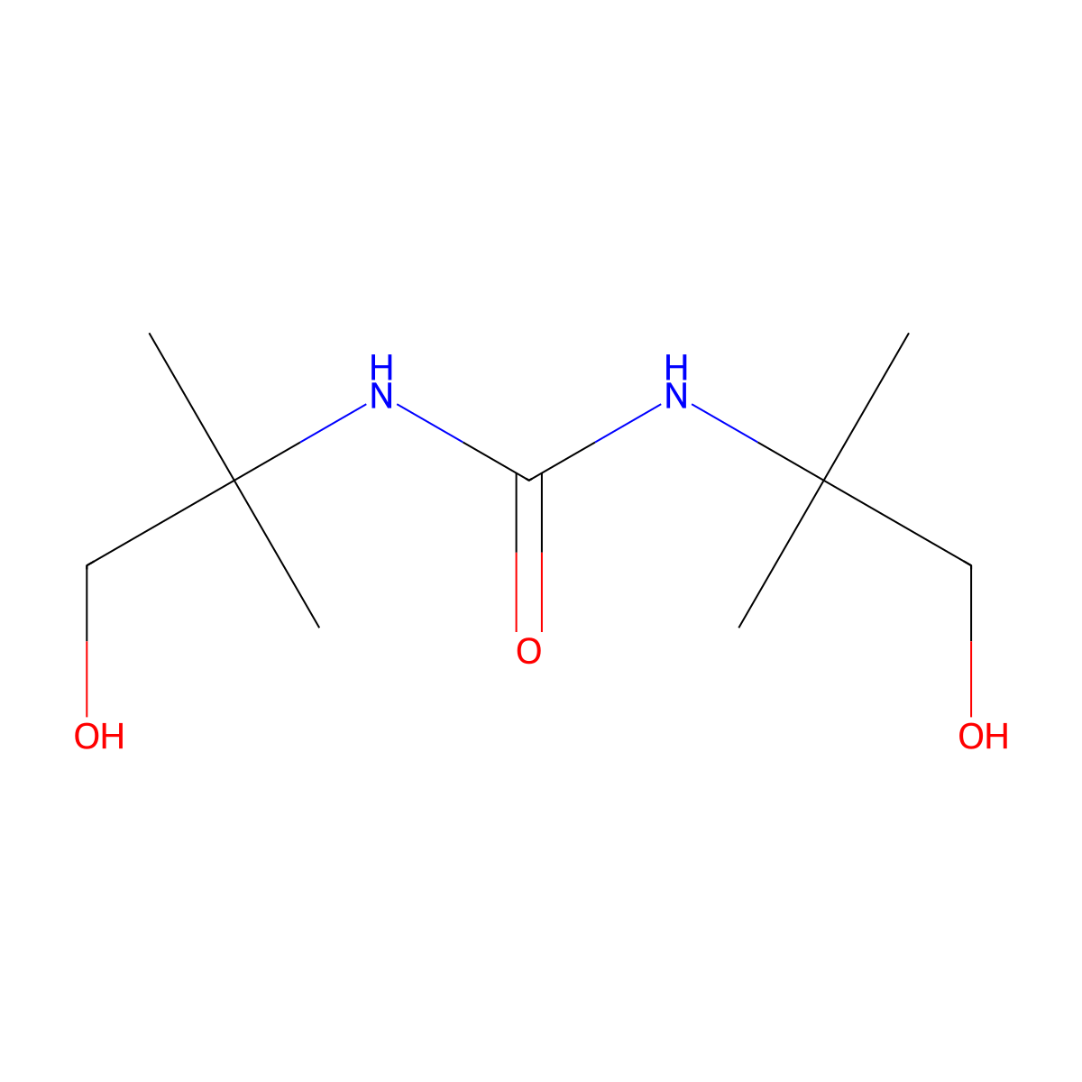 1,3-Bis(1-hydroxy-2-methylpropan-2-yl)urea molecular structure, CAS 162748-76-7