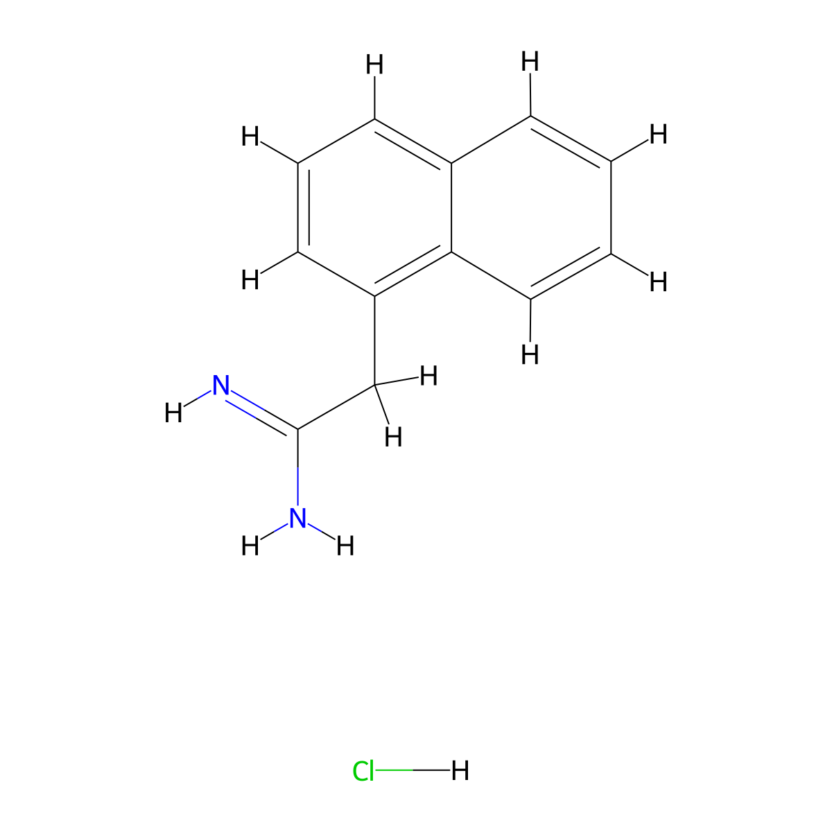 2-(Naphthalen-1-yl)ethanimidamide hydrochloride molecular structure, CAS 16275-19-7