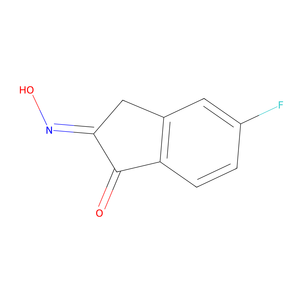 5-Fluoro-2-hydroxyimino-1-indanone molecular structure, CAS 162751-93-1