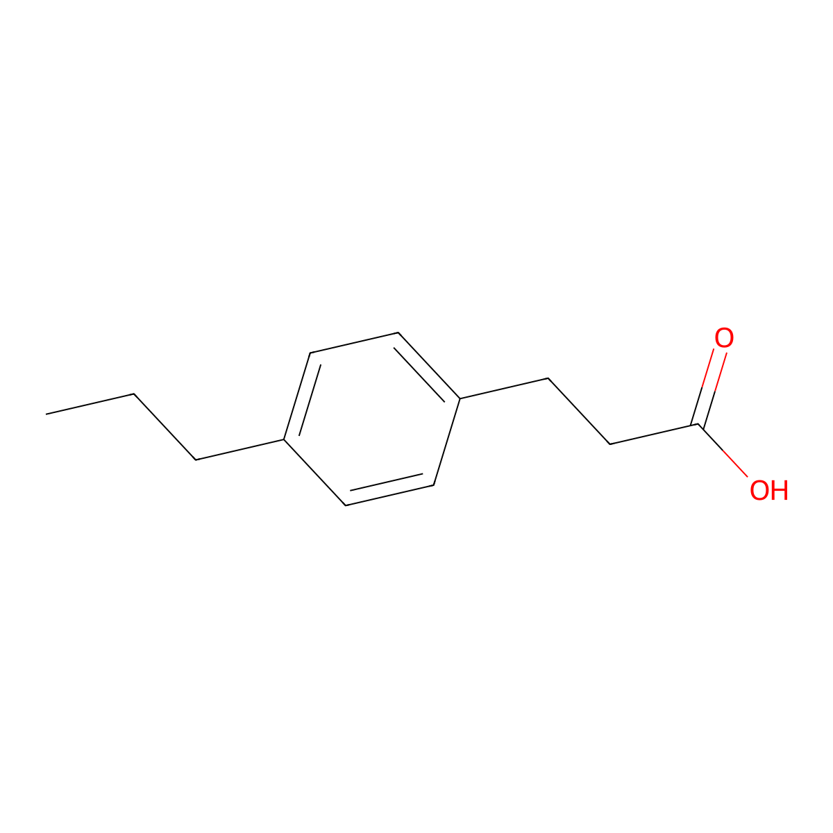 3-(4-propylphenyl)propanoic Acid molecular structure, CAS 162752-13-8