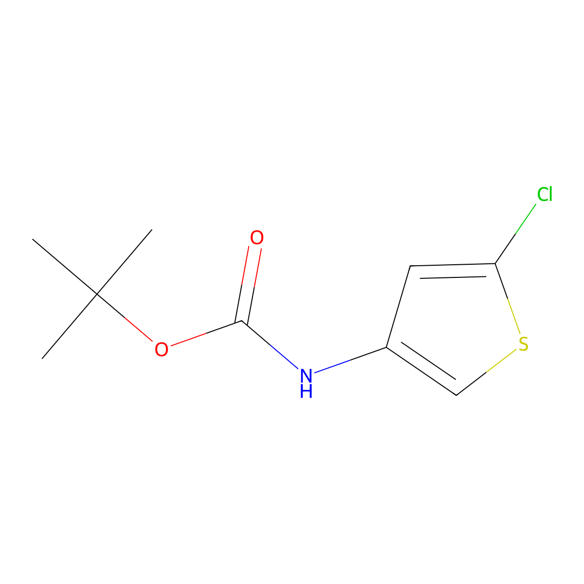 tert-butyl N-(5-chlorothiophen-3-yl)carbamate molecular structure, CAS 1627559-62-9