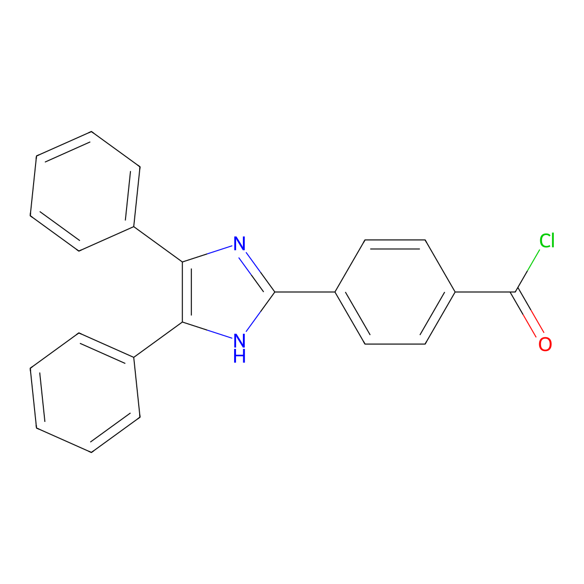 4-(4,5-diphenyl-1H-imidazol-2-yl)benzoyl Chloride molecular structure, CAS 162756-62-9