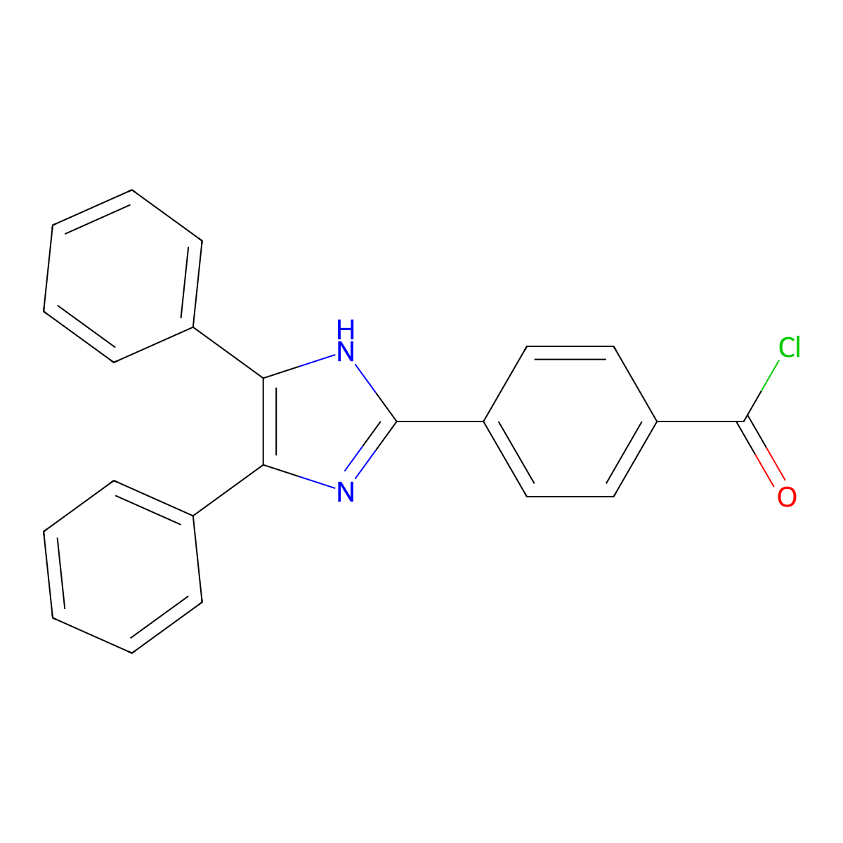 4-(4,5-diphenyl-1H-imidazol-2-yl)benzoyl Chloride molecular structure, CAS 162756-62-9