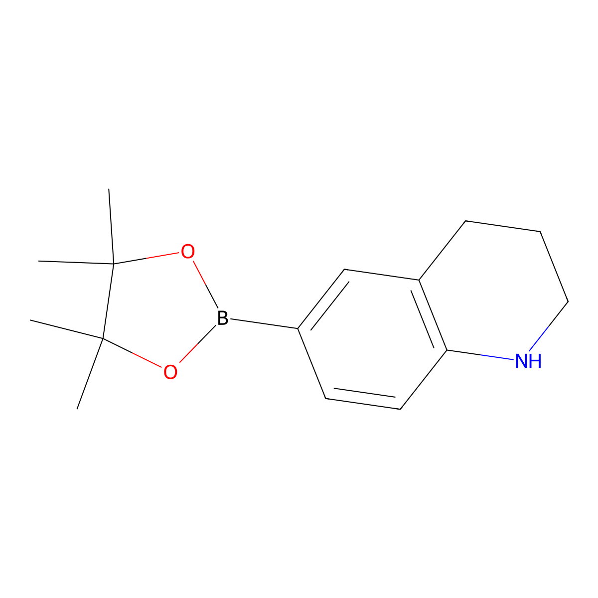 1,2,3,4-Tetrahydroquinoline-6-boronic acid, pinacol ester molecular structure, CAS 1627563-96-5