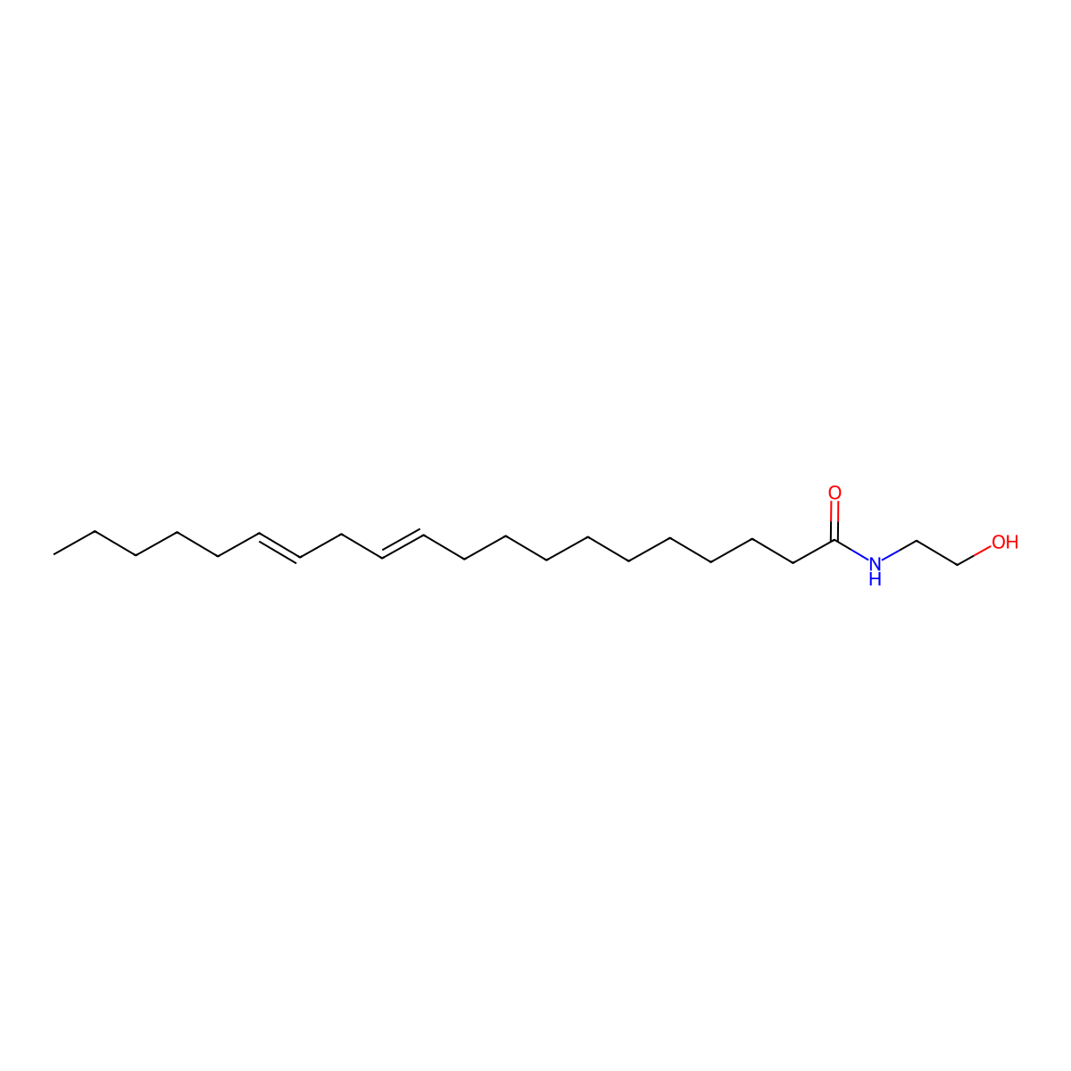 N-(2-hydroxyethyl)icosa-11,14-dienamide molecular structure, CAS 162758-92-1