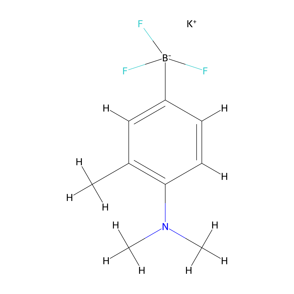 Potassium [4-(dimethylamino)-3-methylphenyl]trifluoroboranuide molecular structure, CAS 1627590-06-0