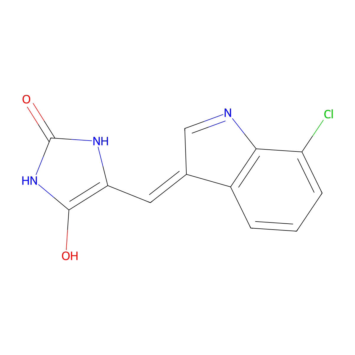 5-((7-Chloro-1H-indol-3-YL)methylene)imidazolidine-2,4-dione molecular structure, CAS 1627591-09-6