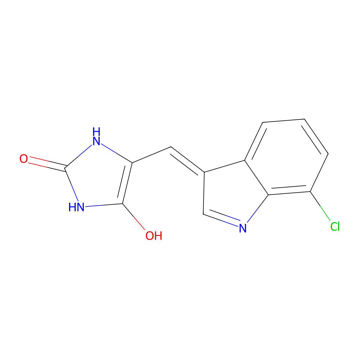 5-((7-Chloro-1H-indol-3-YL)methylene)imidazolidine-2,4-dione molecular structure, CAS 1627591-09-6