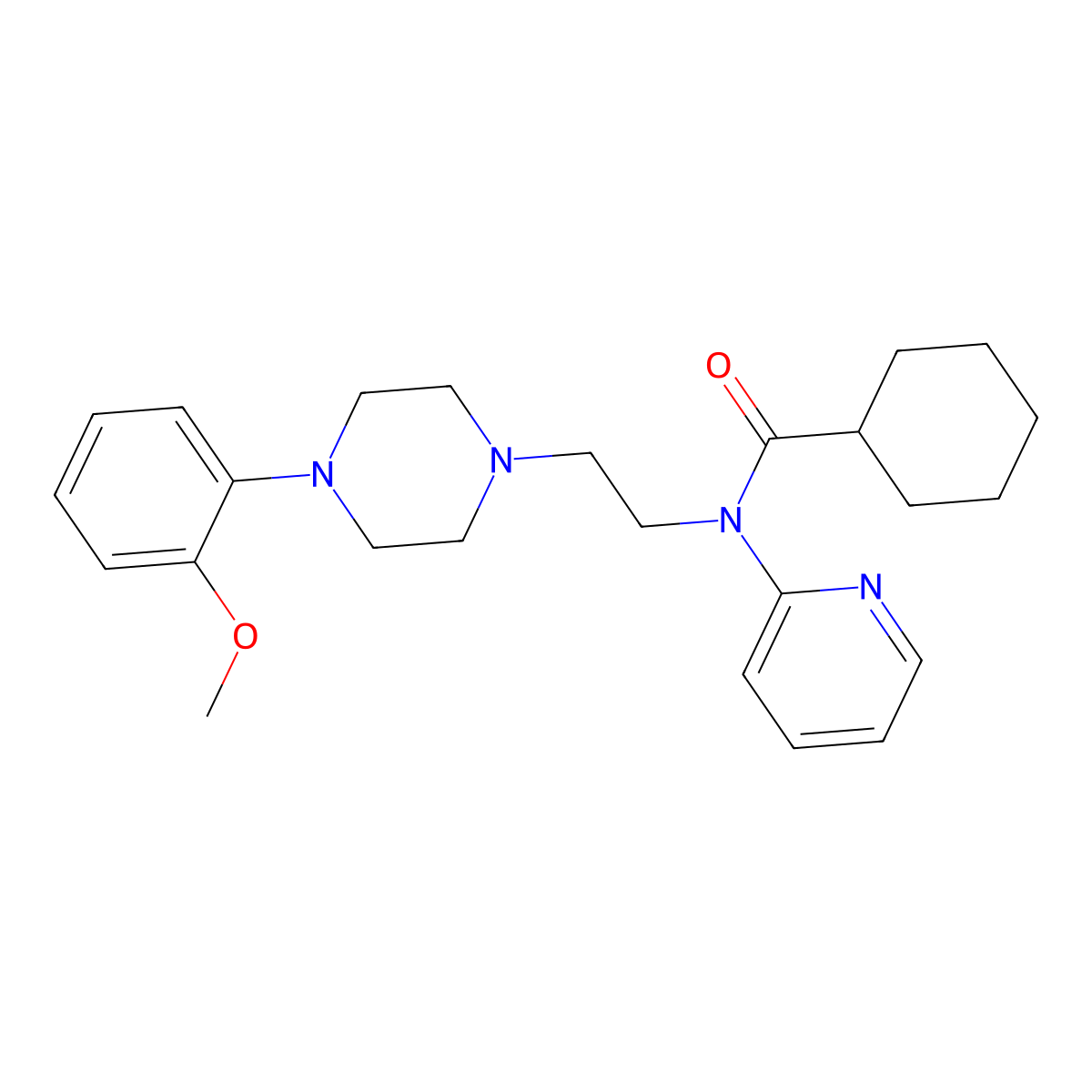 Way 100635 molecular structure, CAS 162760-96-5