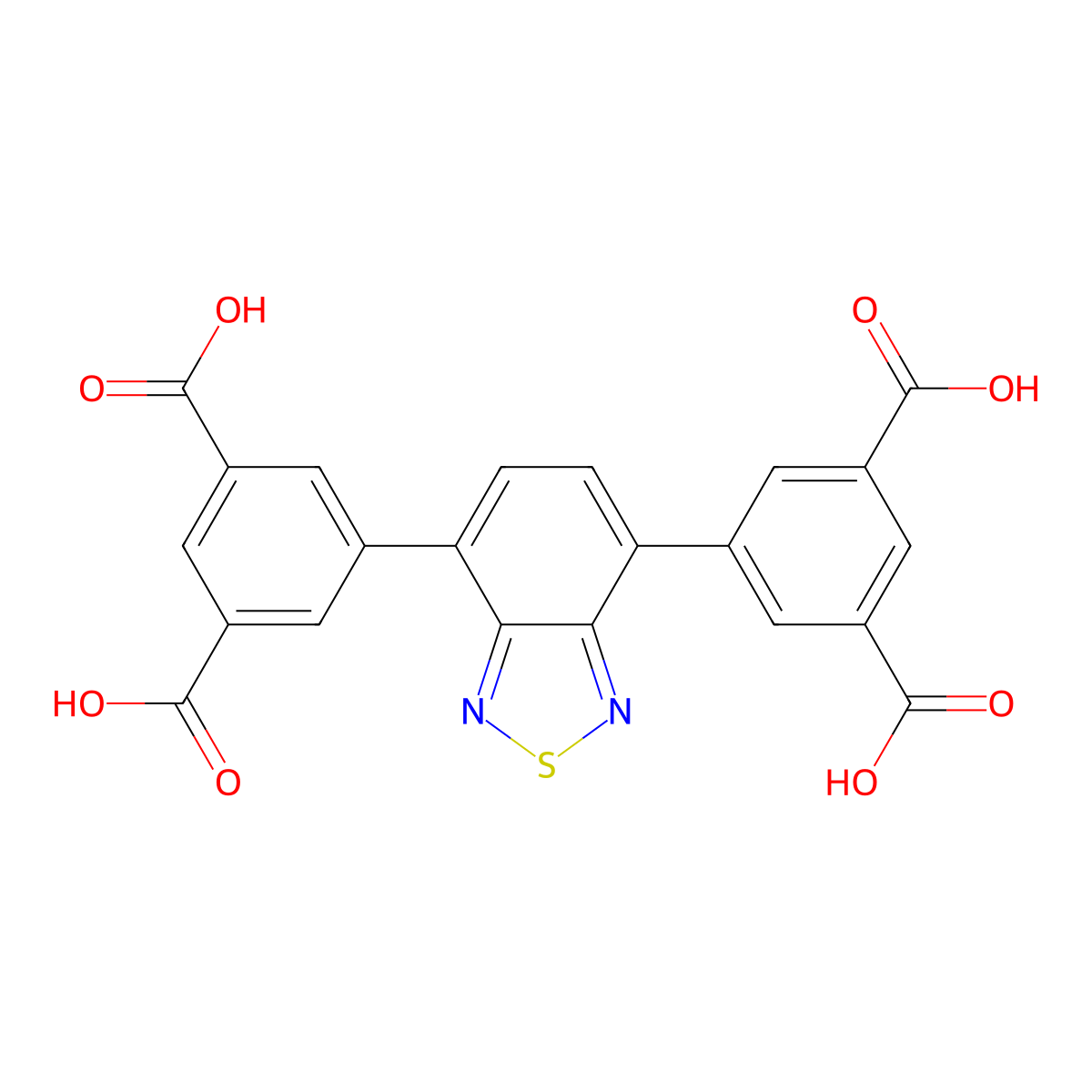 5,5'-(Benzo[c][1,2,5]thiadiazole-4,7-diyl)diisophthalic acid molecular structure, CAS 1627605-35-9