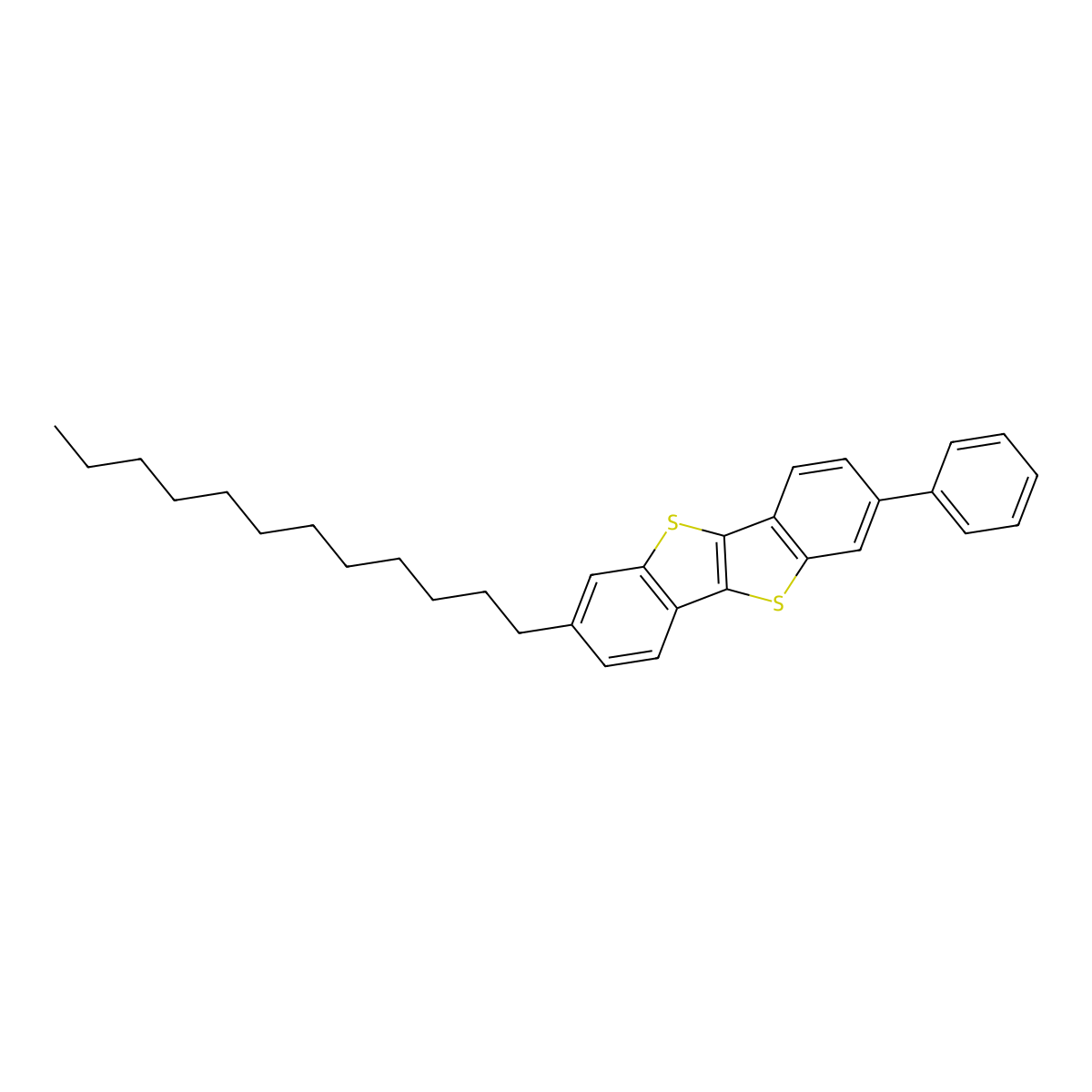 2-Dodecyl-7-phenyl[1]benzothieno[3,2-b][1]benzothiophene [for organic electronics] molecular structure, CAS 1627606-00-1