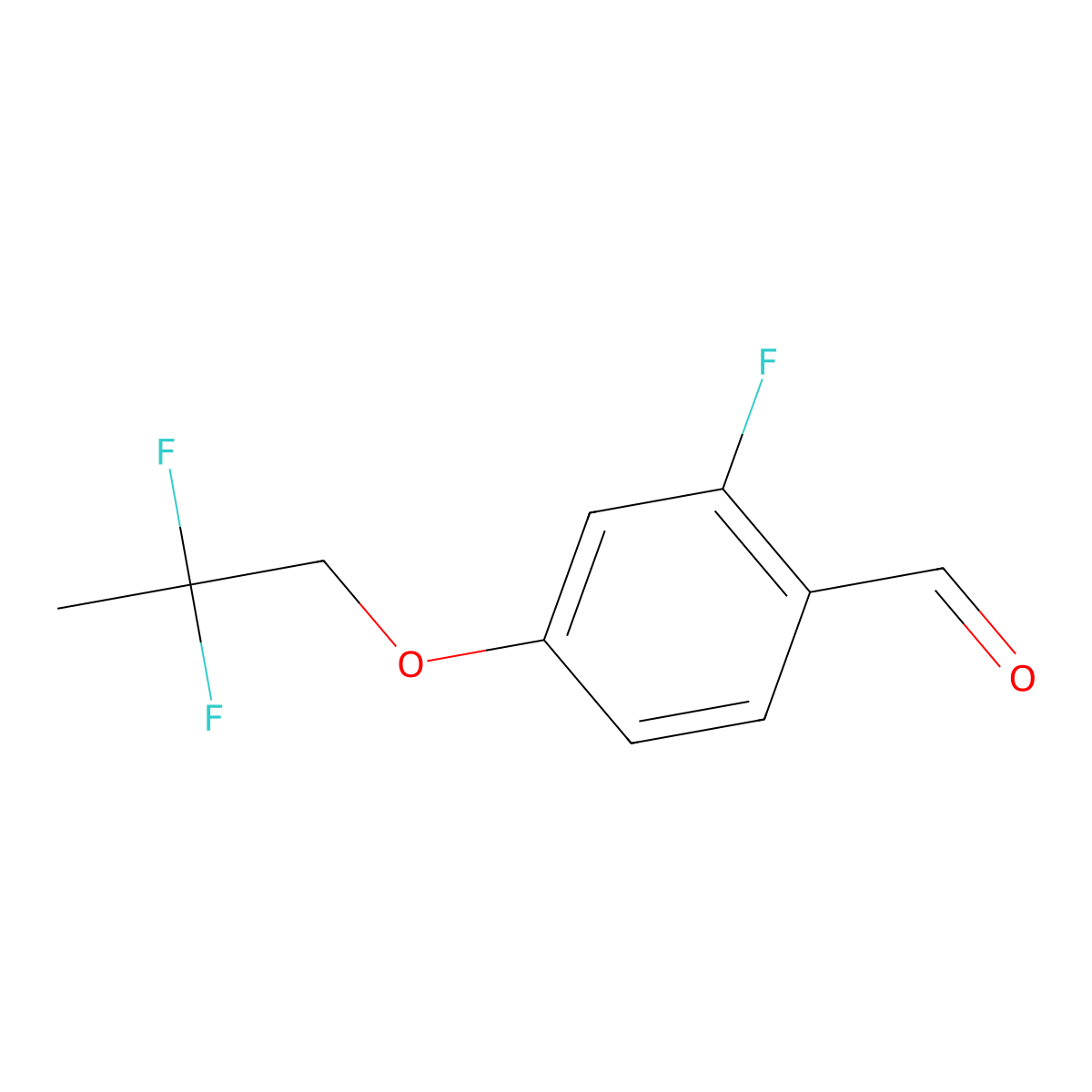 4-(2,2-Difluoropropoxy)-2-fluorobenzaldehyde molecular structure, CAS 1627691-86-4