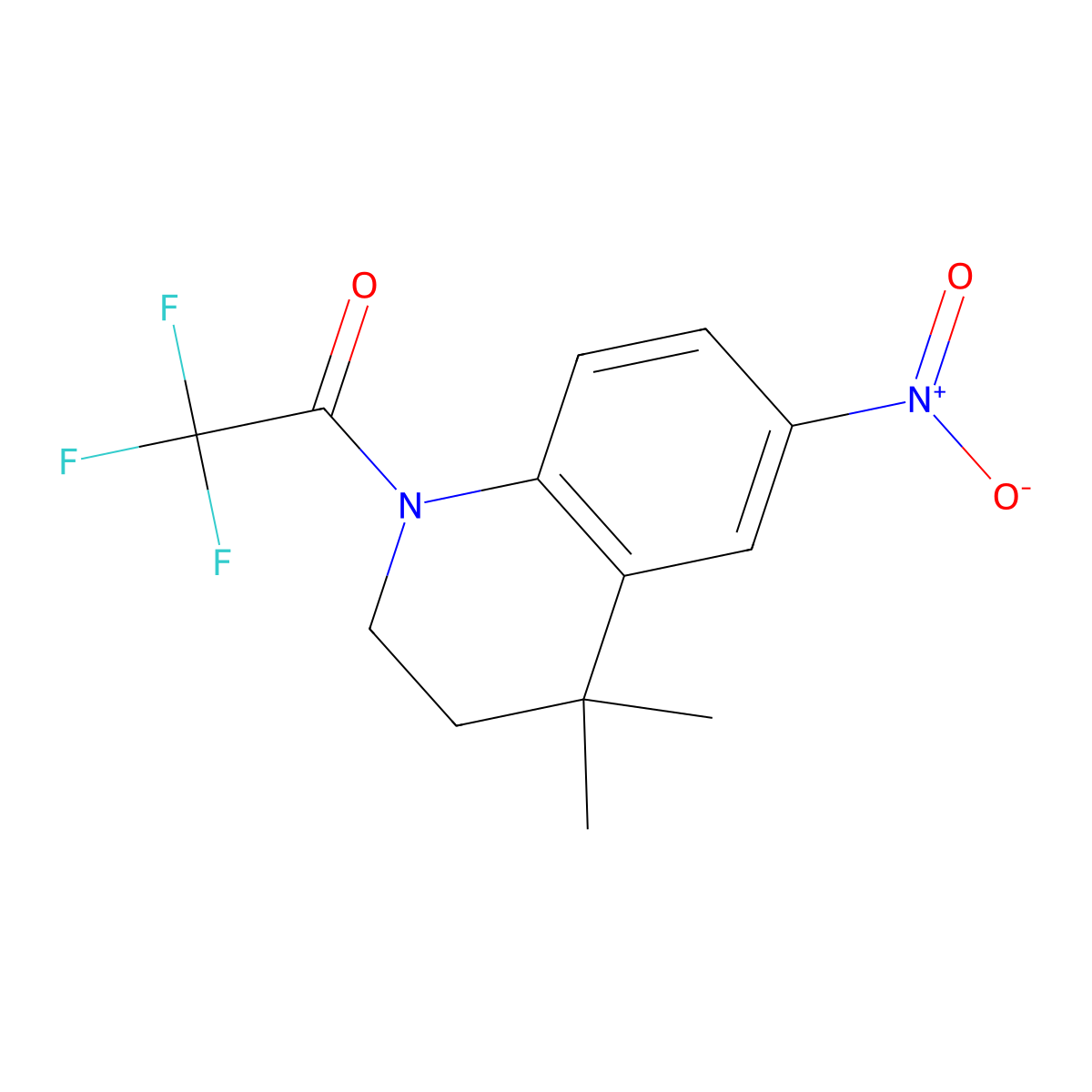 1-(4,4-Dimethyl-6-nitro-3,4-dihydroquinolin-1(2H)-yl)-2,2,2-trifluoroethanone molecular structure, CAS 1627696-32-5
