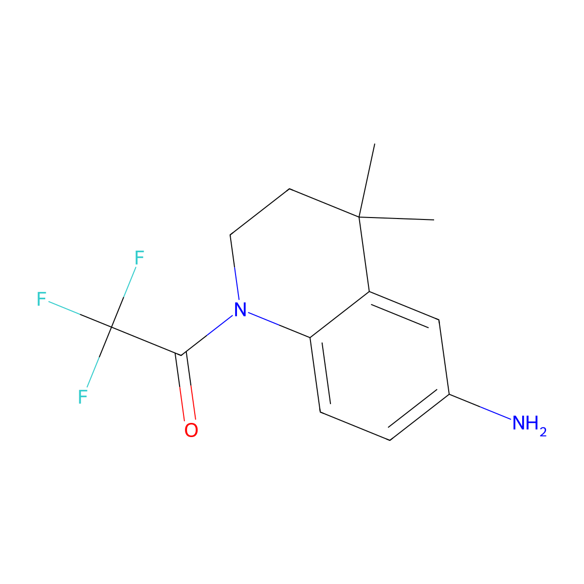 1-(6-Amino-4,4-dimethyl-3,4-dihydroquinolin-1(2H)-yl)-2,2,2-trifluoroethanone molecular structure, CAS 1627696-33-6