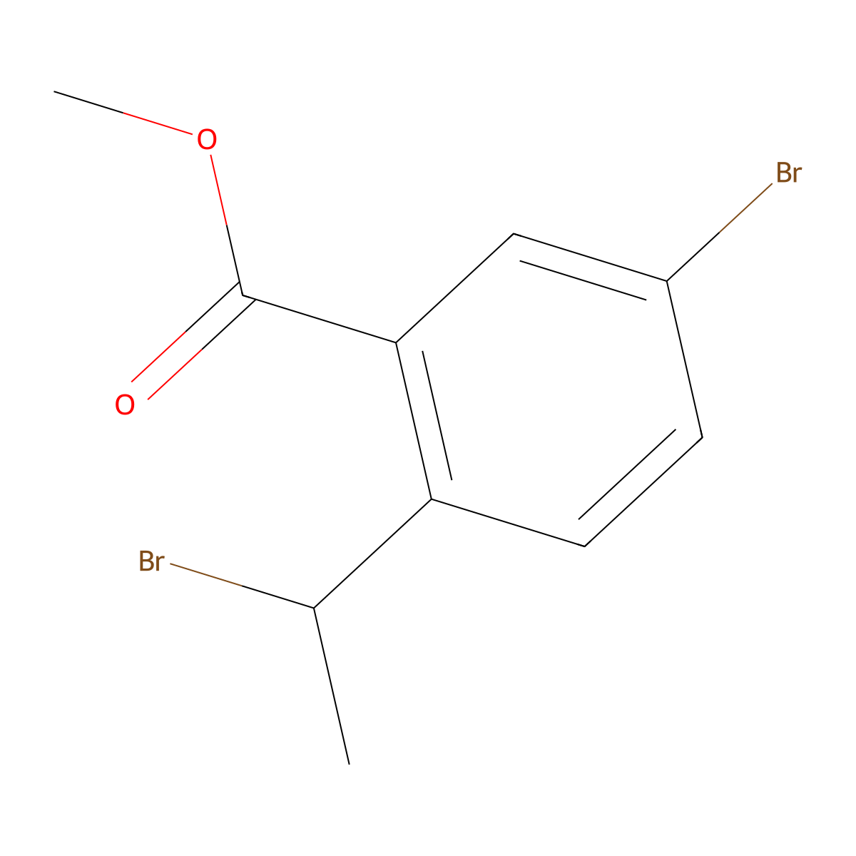 Methyl 5-bromo-2-(1-bromoethyl)benzoate molecular structure, CAS 1627696-45-0