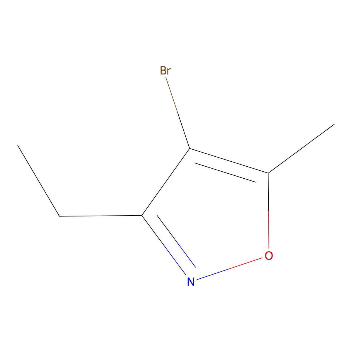 4-Bromo-3-ethyl-5-methyl-1,2-oxazole molecular structure, CAS 1627721-29-2