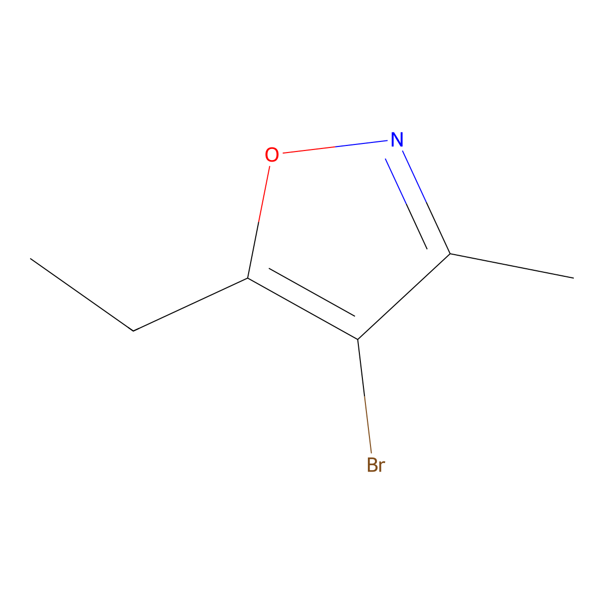 4-Bromo-5-ethyl-3-methylisoxazole molecular structure, CAS 1627721-30-5