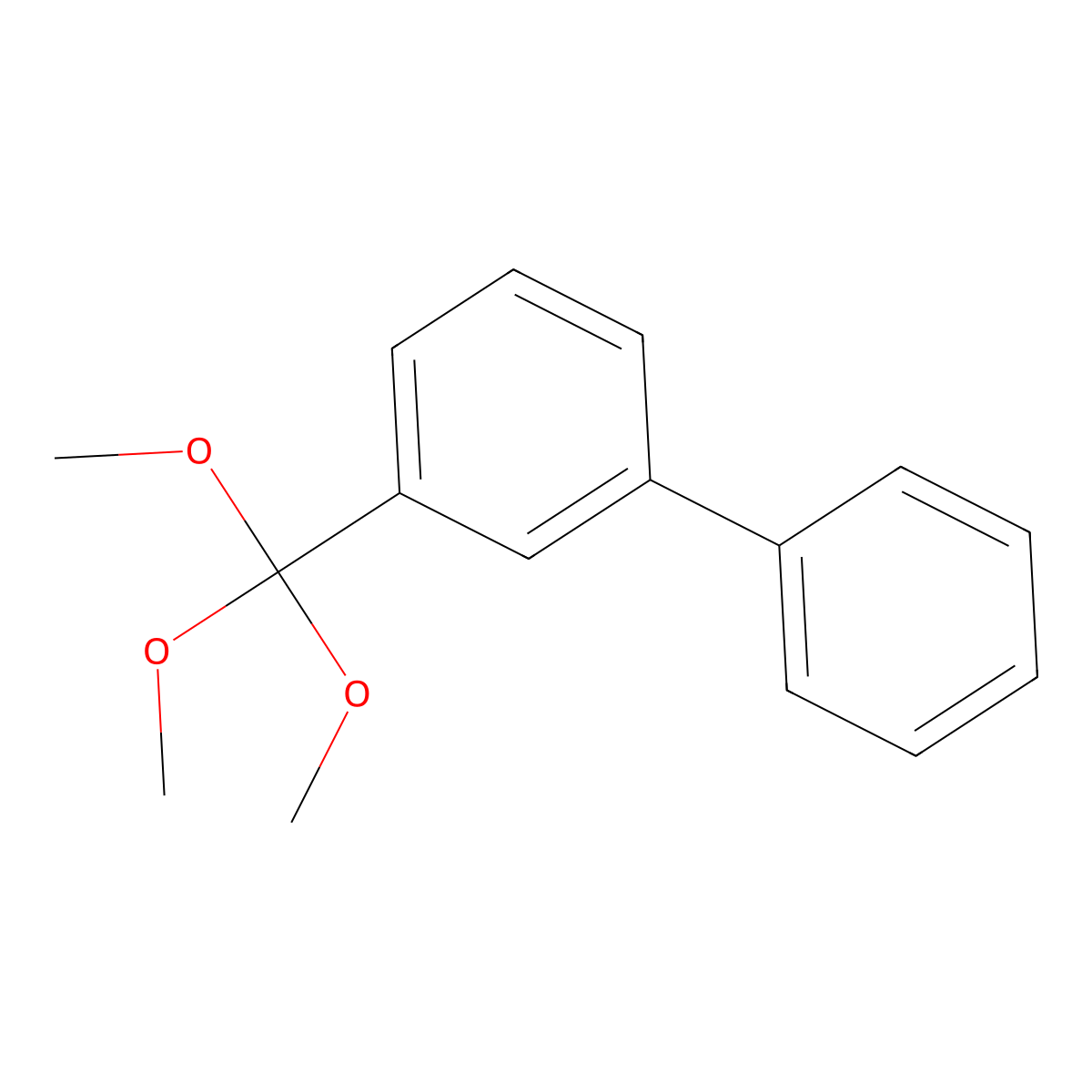 3-(Trimethoxymethyl)-1,1'-biphenyl molecular structure, CAS 1627738-20-8
