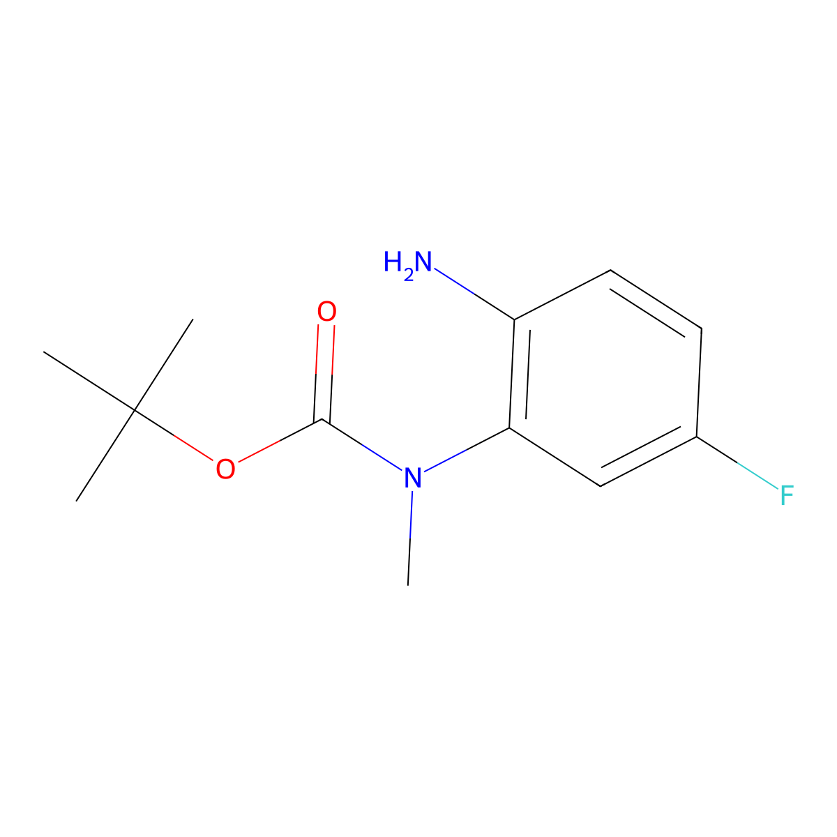 N2-Boc-N2-methyl-4-fluoro-o-phenylenediamine molecular structure, CAS 1627754-74-8